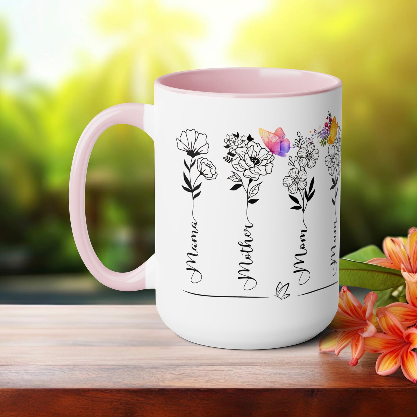 Happy Mother's dayTow-Tone Coffee Mug.15oz, Gift for mom, Mama's Coffee Mug