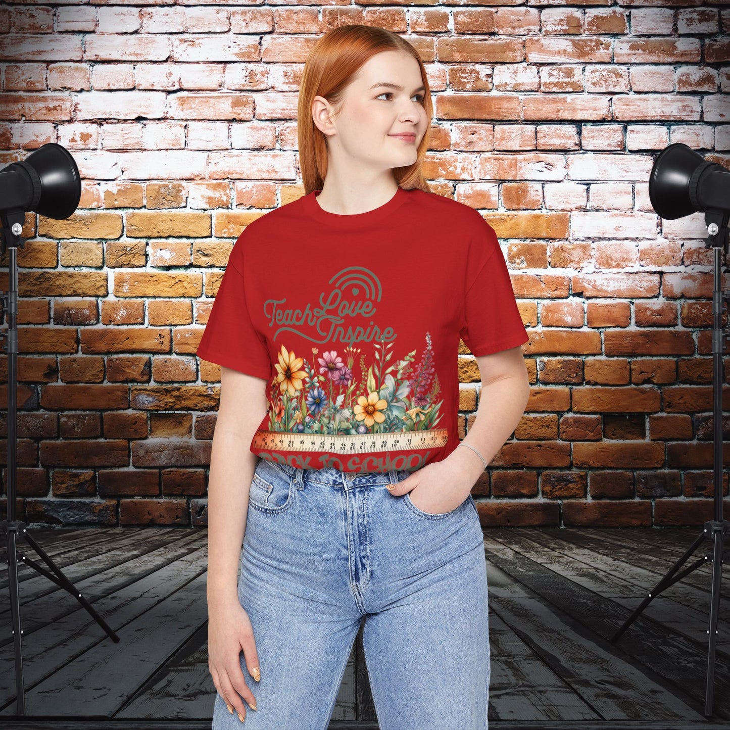 Love Teach Inspire T-Shirt, Back To School T-Shirt, Teacher Back To school unisex jersey short sleeve.First Day Vibes T-Shirt.