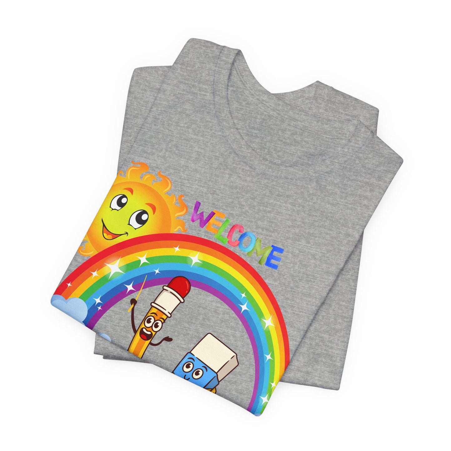 Welcome Back To School T-Shirt, Hello Teacher T-Shirt, Back To School T-Shirt, Teach Love Inspire Teacher Shirt, Teacher Back To school unisex jersey short sleeve.First Day Vibes T-Shirt.