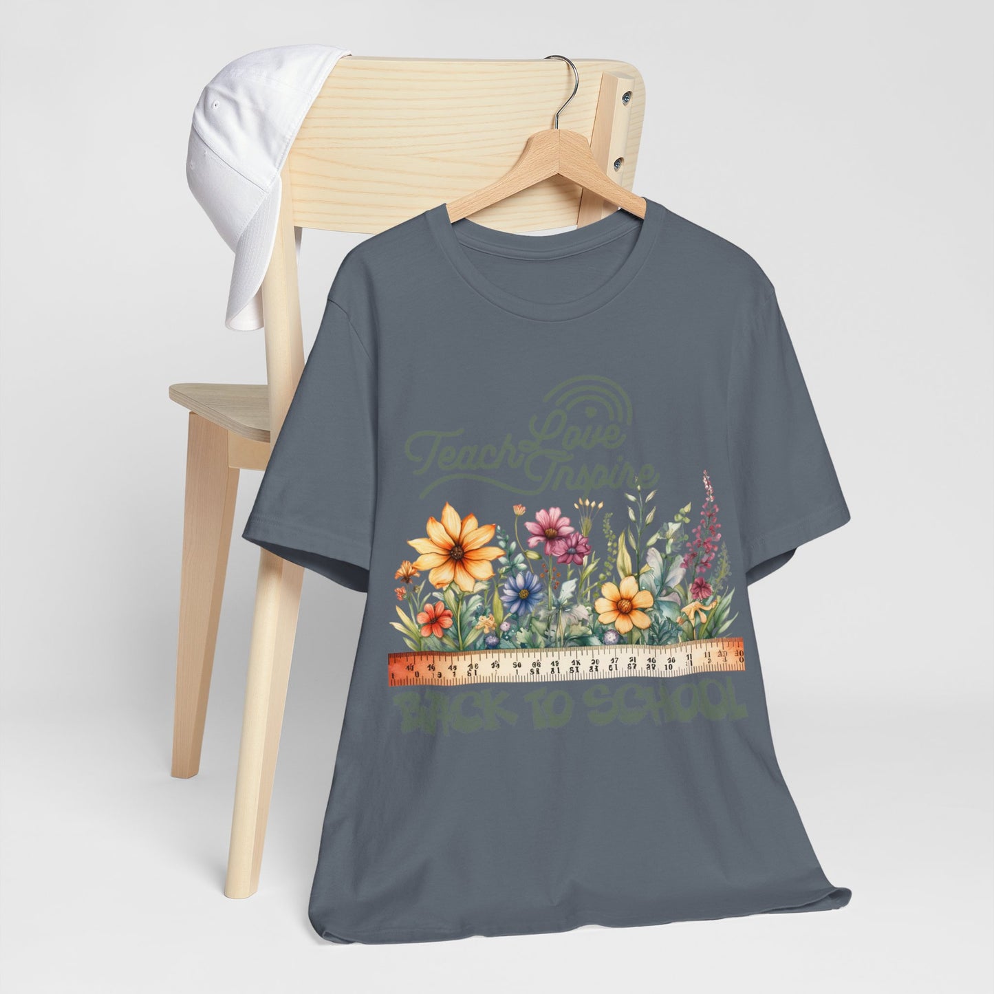 Love Teach Inspire T-Shirt, Back To School T-Shirt, Teacher Back To school unisex jersey short sleeve.First Day Vibes T-Shirt.