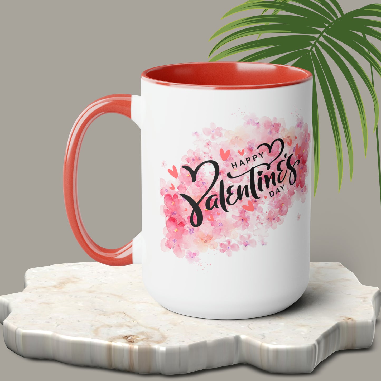 Happy valentines day Two-Tone Coffee Mugs, 15oz