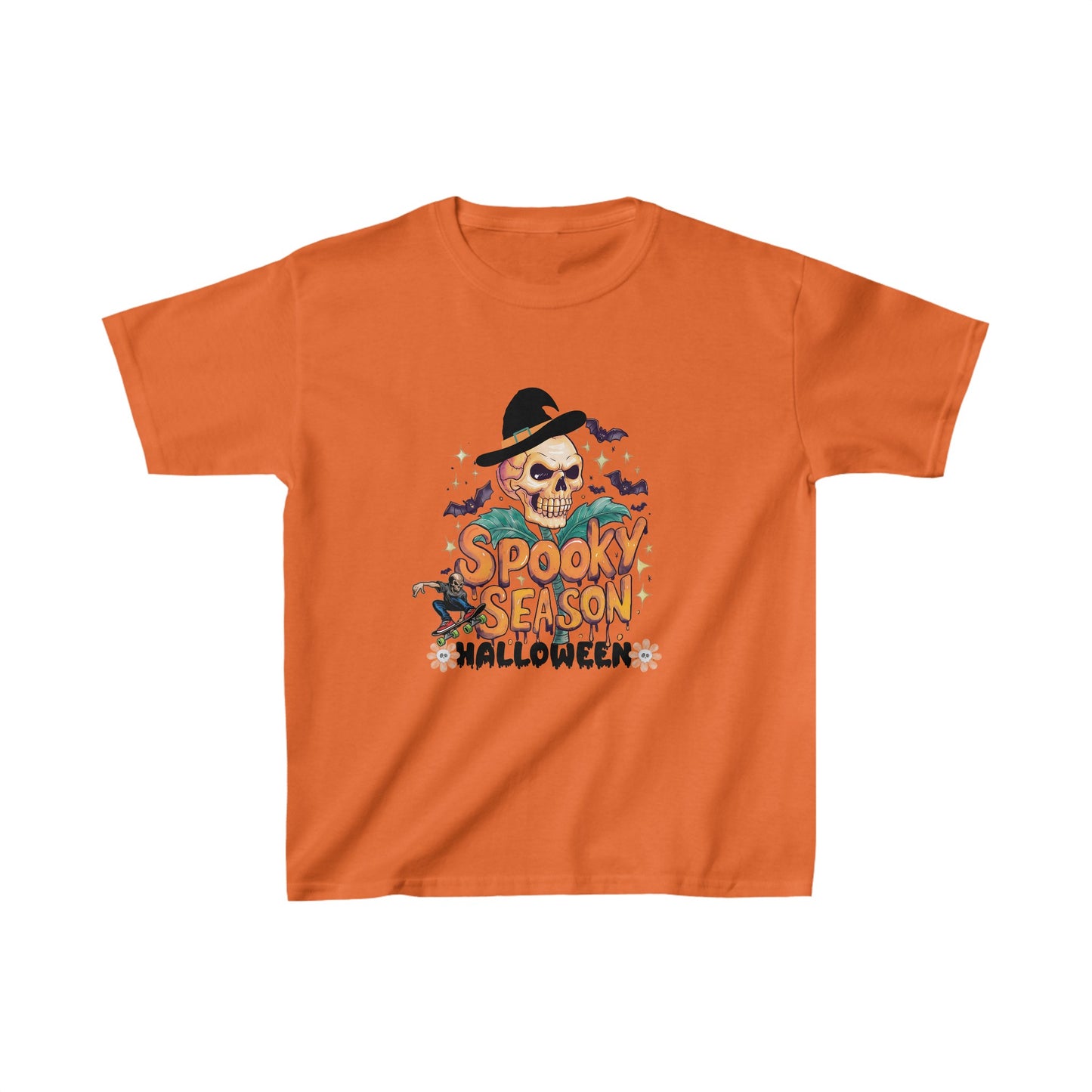 Happy Halloween Kids Shirt, Stay Spooky Halloween Kids Heavy Cotton™ Tee, Spooky Season Kids Shirt, Spooky Vibes Shirt, Trick Or Treat Cotton T-Shirt.