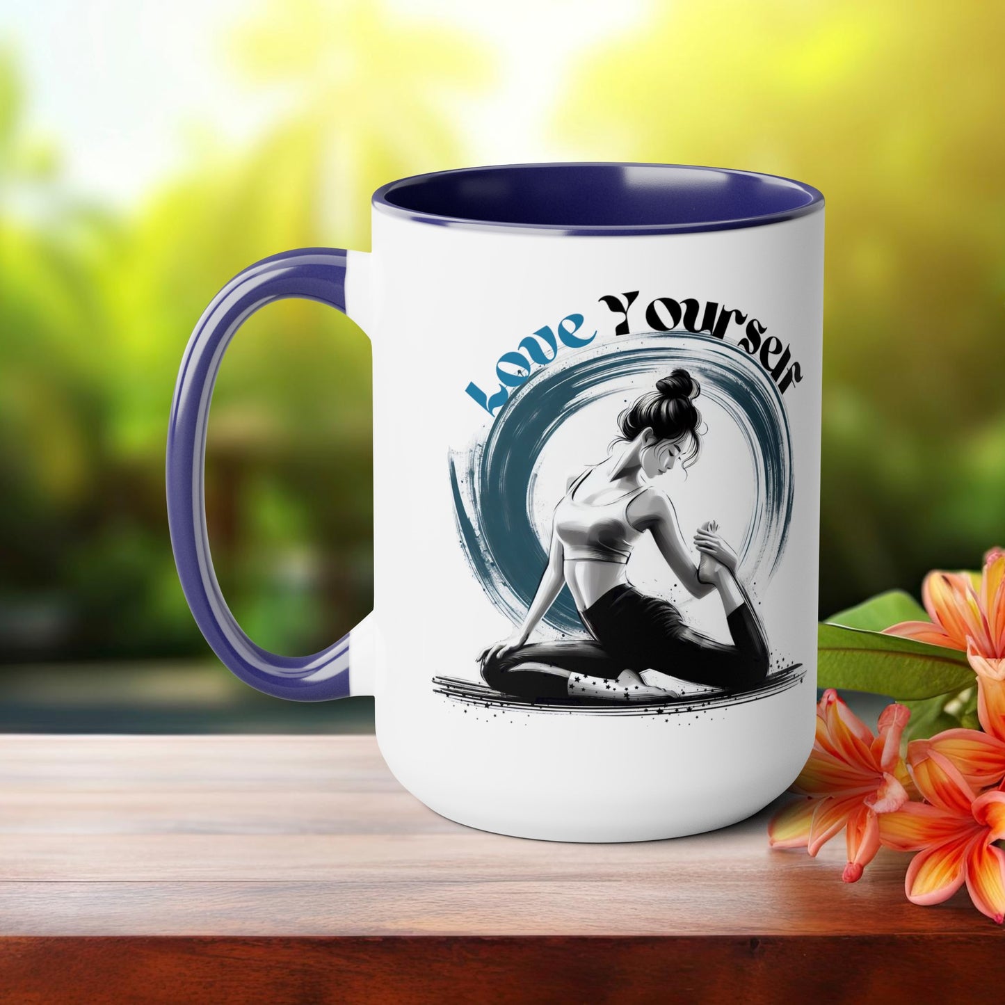 Love Yourself Yoga Coffee Mug, Cute Yoga Coffee Mug, Yoga lovers Coffee Mug, Yoga Instructor Gift, Gift For Yoga lover, Gift For Yogi.