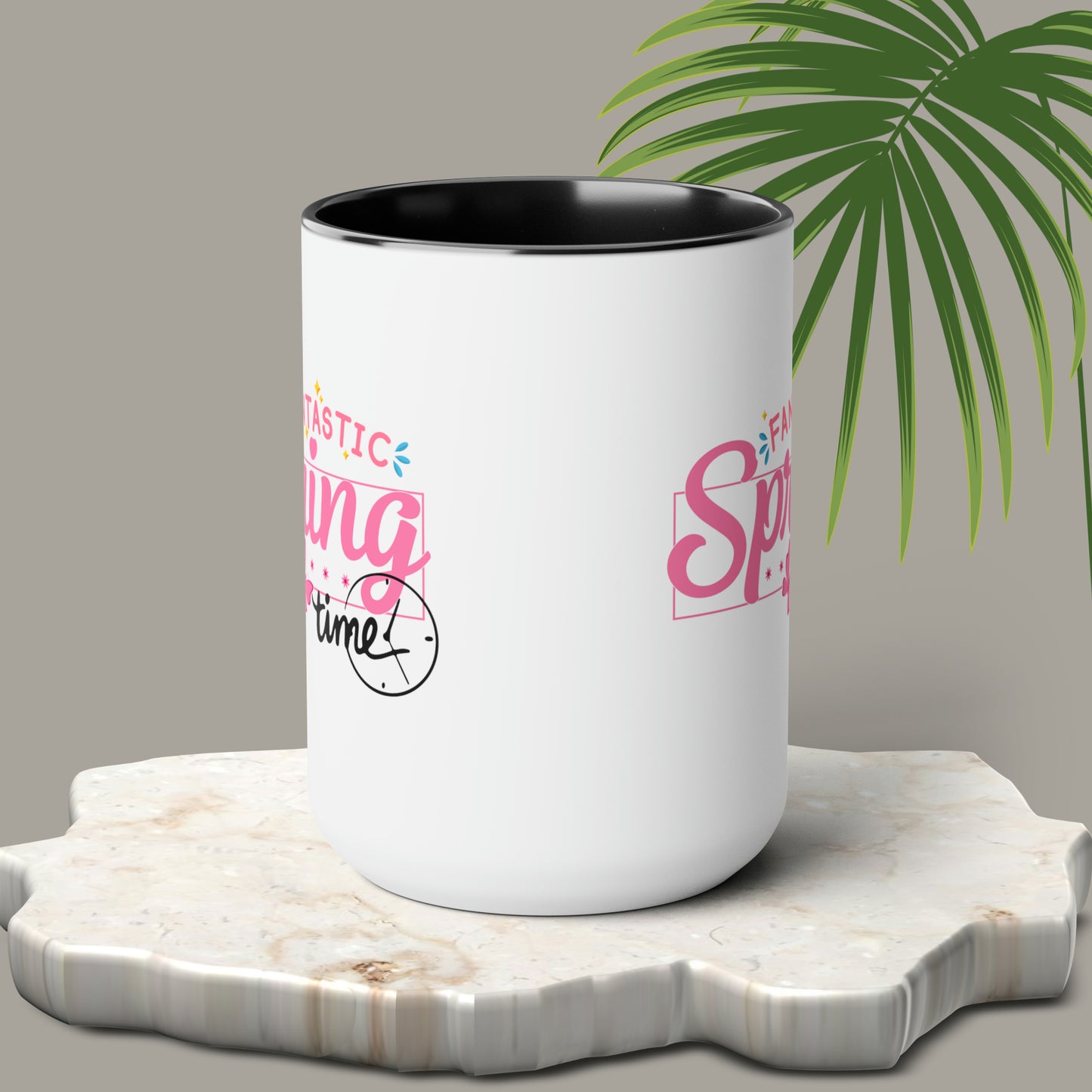 Spring Time two-Tone Coffee Mugs, 15oz