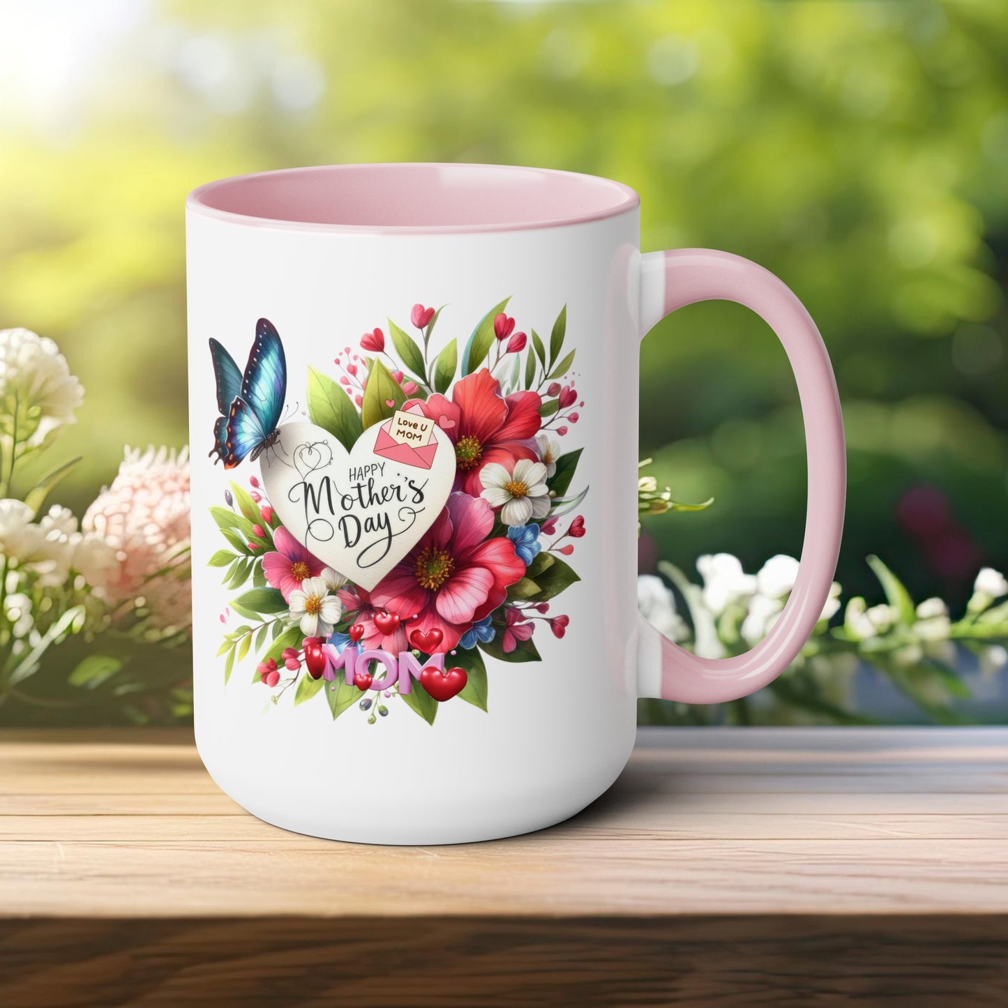 Happy Mother's dayTow-Tone Coffee Mug.15oz, Gift for mom, Mama's Coffee Mug