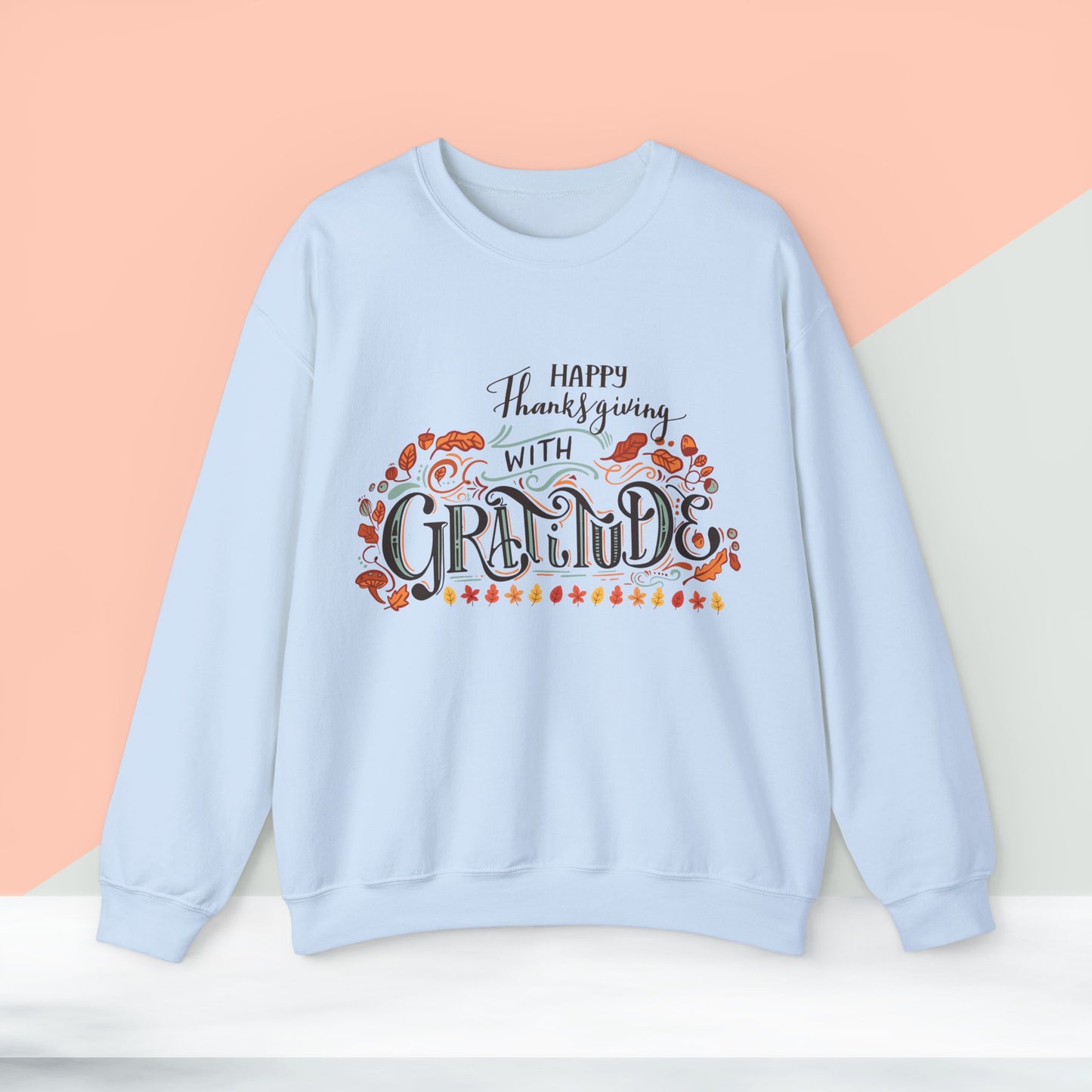 HappyThanksgiving With Gratitude  Sweatshirt - Unisex Heavy Blend, Happy Thanksgiving2024 Sweatshirt, Thanksgiving Gift, Festive Sweatshirt.