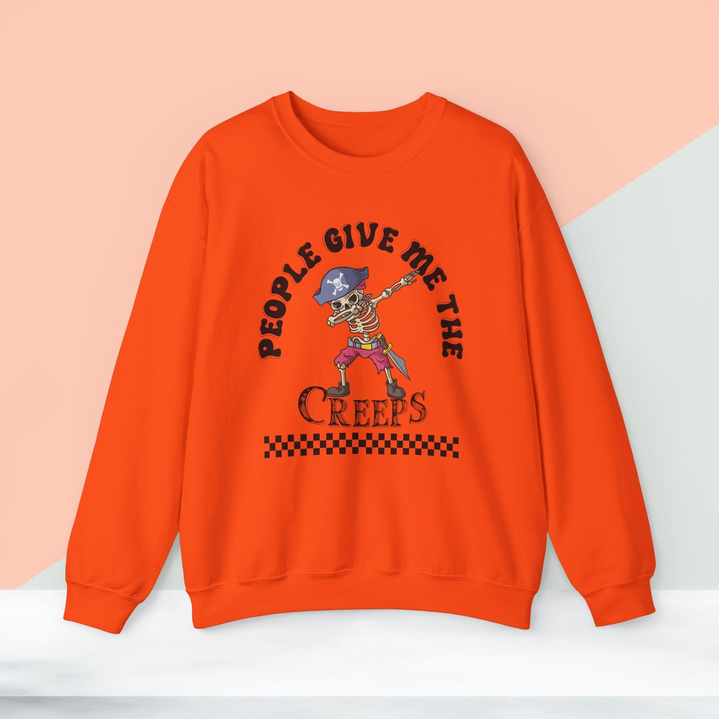 People Give Me The Creeps Sweatshirt, Happy Halloween Sweatshirt - Unisex Heavy Blend Crewneck, Halloween Sweatshirt, Cute Spooky Ghost sweatshirt.