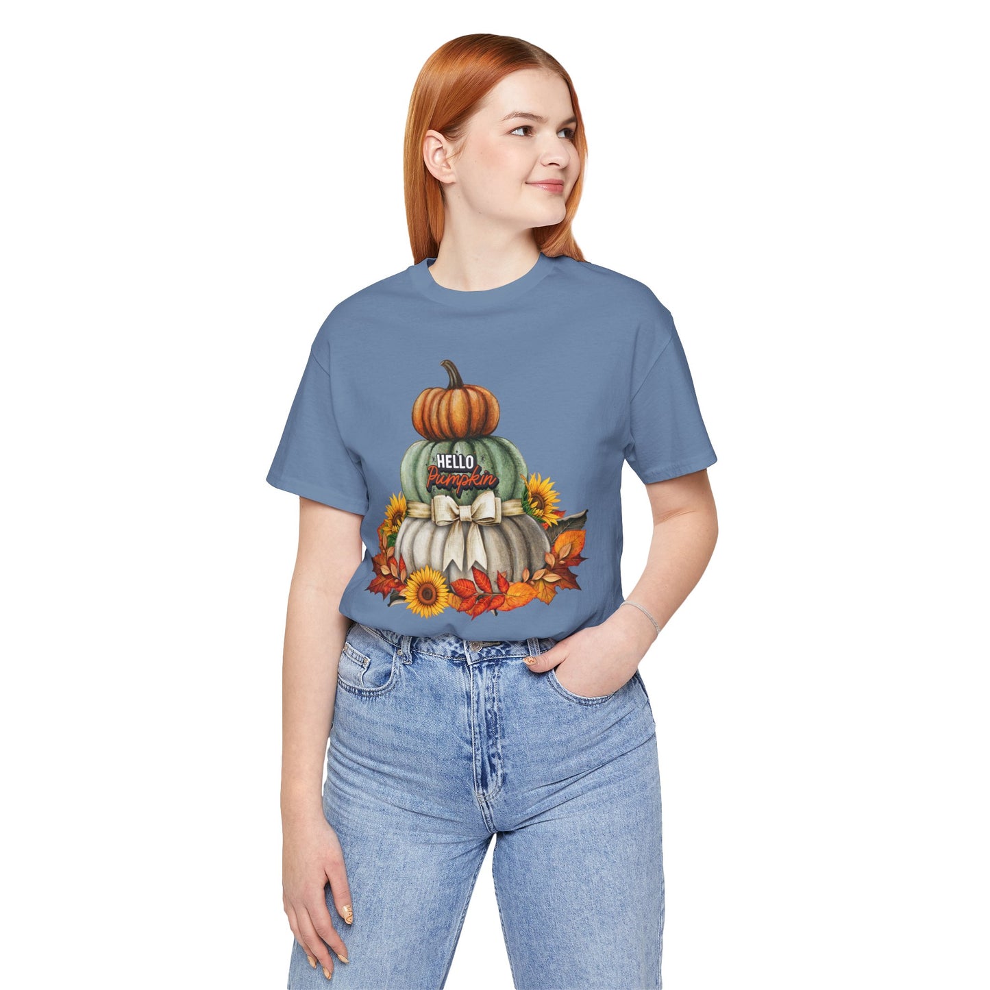 Hello Pumpkin Thanksgiving T-shirt, Happy thanksgiving 2024 T-shirt, Thanksgiving Gift,Turkey Shirt, Family Thanksgiving, Holiday Outfit.