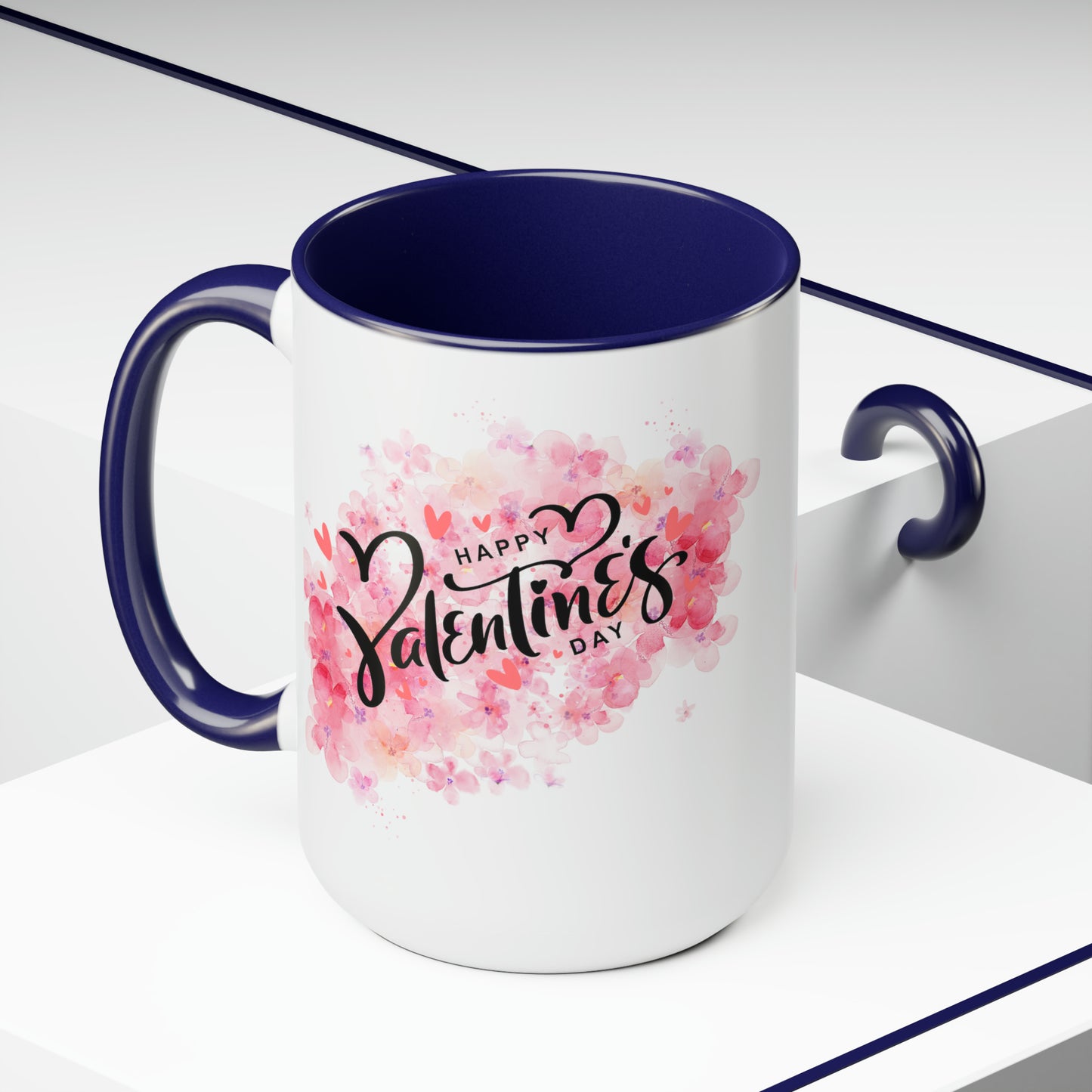 Happy valentines day Two-Tone Coffee Mugs, 15oz