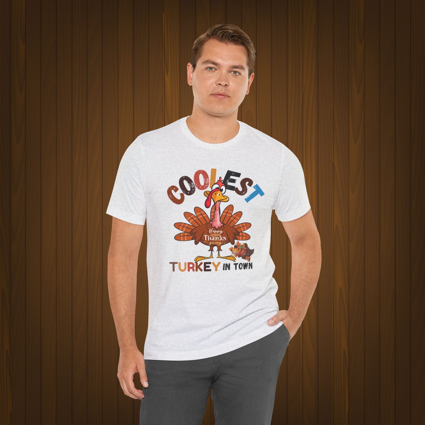 Coolest Turkey InTown T-shirt, Happy Thanksgiving T-shirt, Happy thanksgiving 2024 T-shirt, Thanksgiving Gift,Turkey Shirt, Family Thanksgiving, Holiday Outfit.