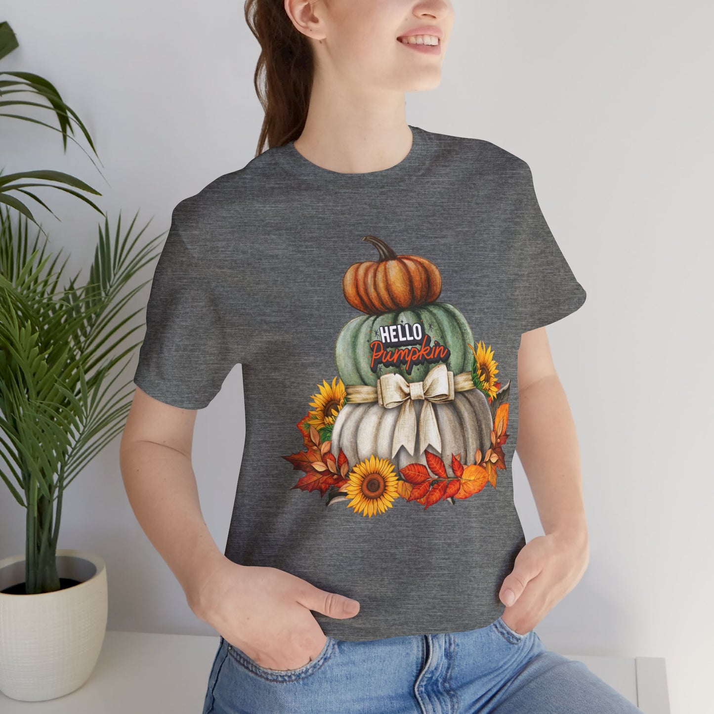 Hello Pumpkin Thanksgiving T-shirt, Happy thanksgiving 2024 T-shirt, Thanksgiving Gift,Turkey Shirt, Family Thanksgiving, Holiday Outfit.