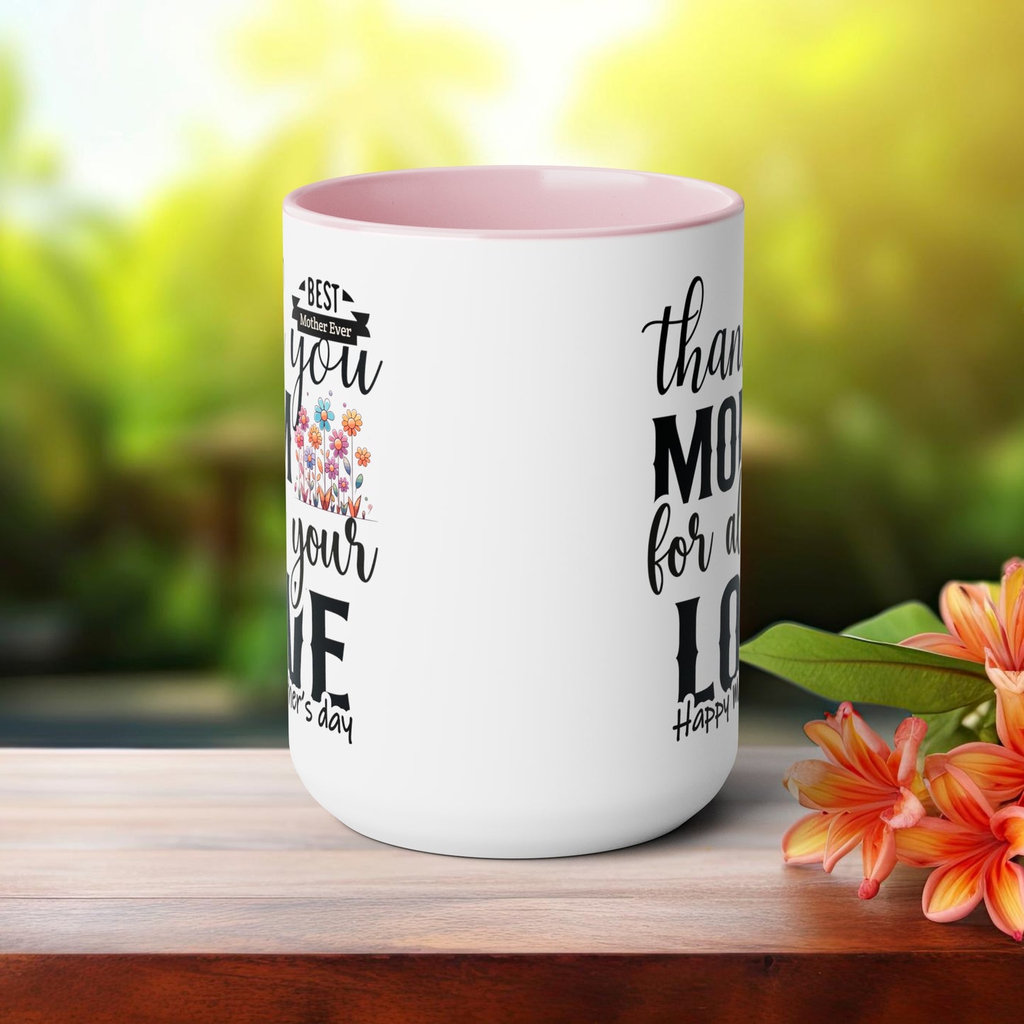 Happy Mother's dayTow-Tone Coffee Mug.15oz, Gift for mom, Mama's Coffee Mug