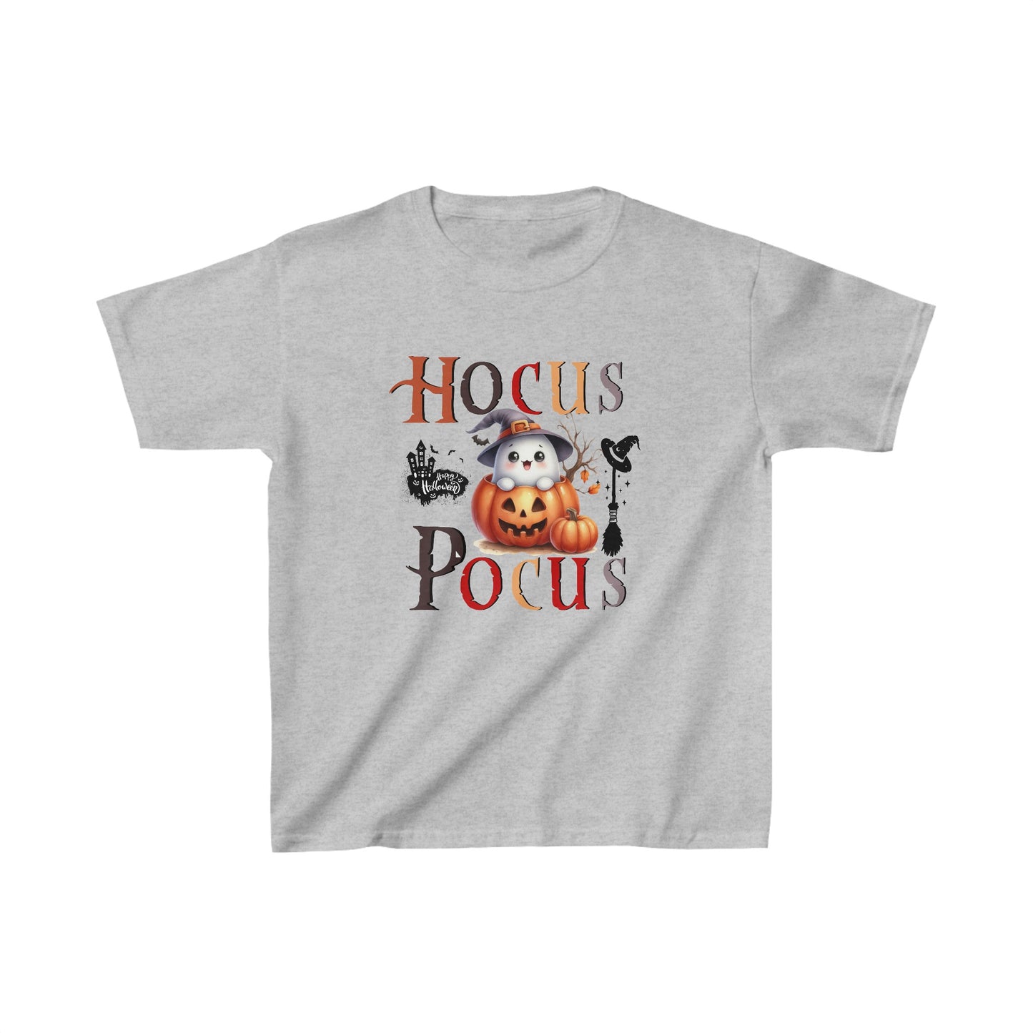 Hocus Pocus Halloween Kids Shirt, Stay Spooky Halloween Kids Heavy Cotton™ Tee, Spooky Season Kids Shirt, Spooky Vibes Shirt, Trick Or Treat Cotton T-Shirt.