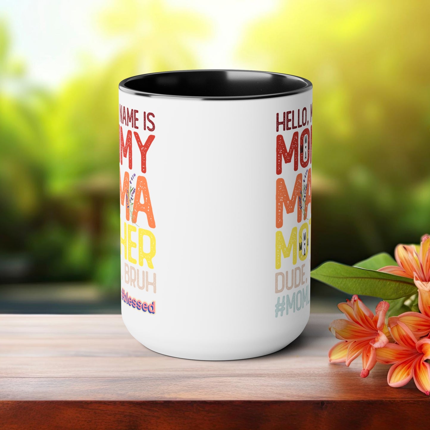 Happy Mother's dayTow-Tone Coffee Mug.15oz, Gift for mom, Mama's Coffee Mug