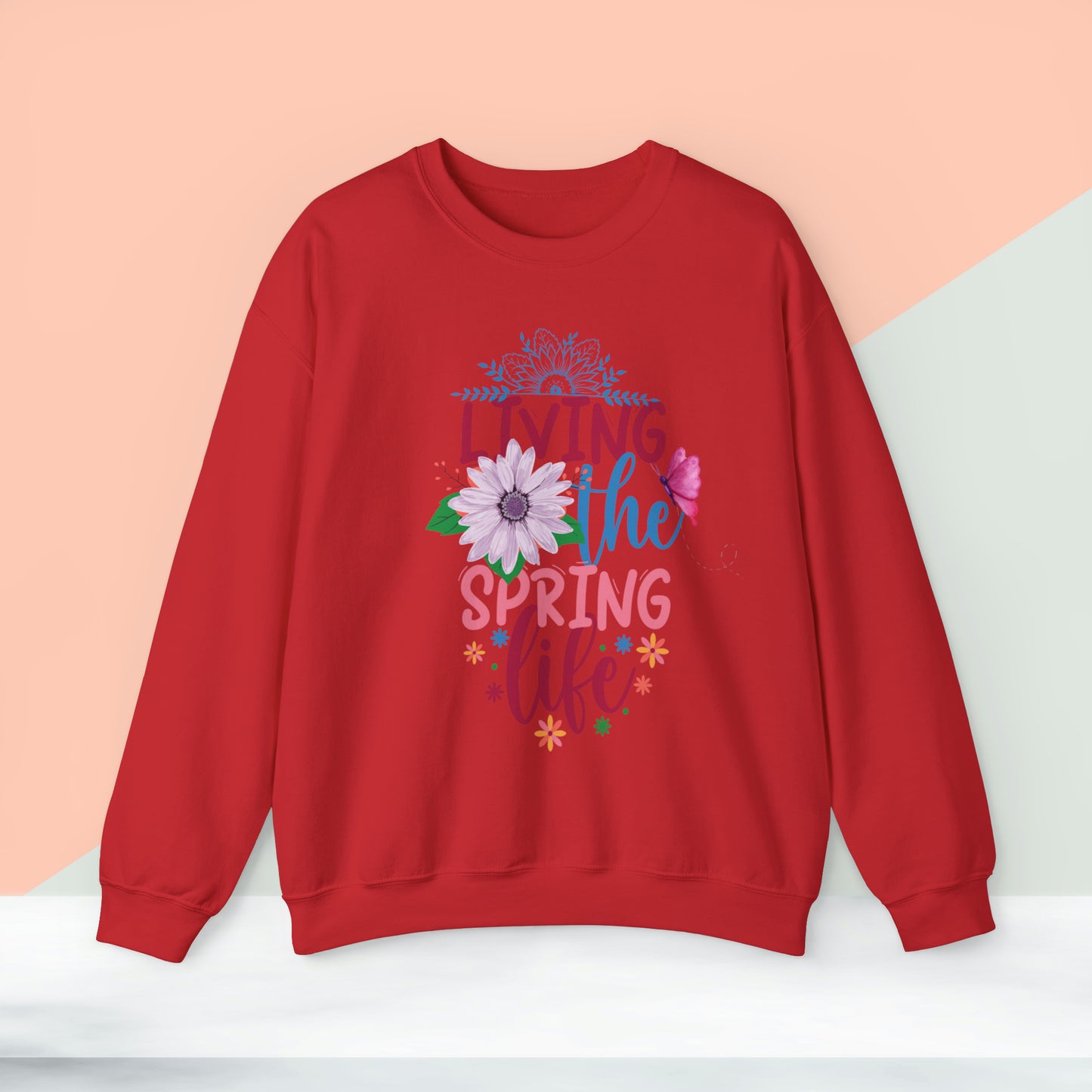 Living The Spring Time Unisex Crewneck Sweatshirt