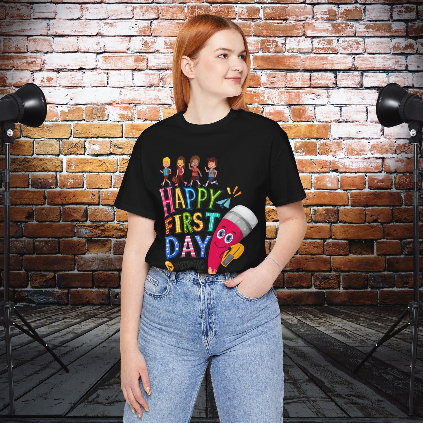 Happy First day T-Shirt, Hello Teacher T-Shirt, Back To School T-Shirt, Teach Love Inspire Teacher Shirt, Teacher Back To school unisex jersey short sleeve.First Day Vibes T-Shirt.
