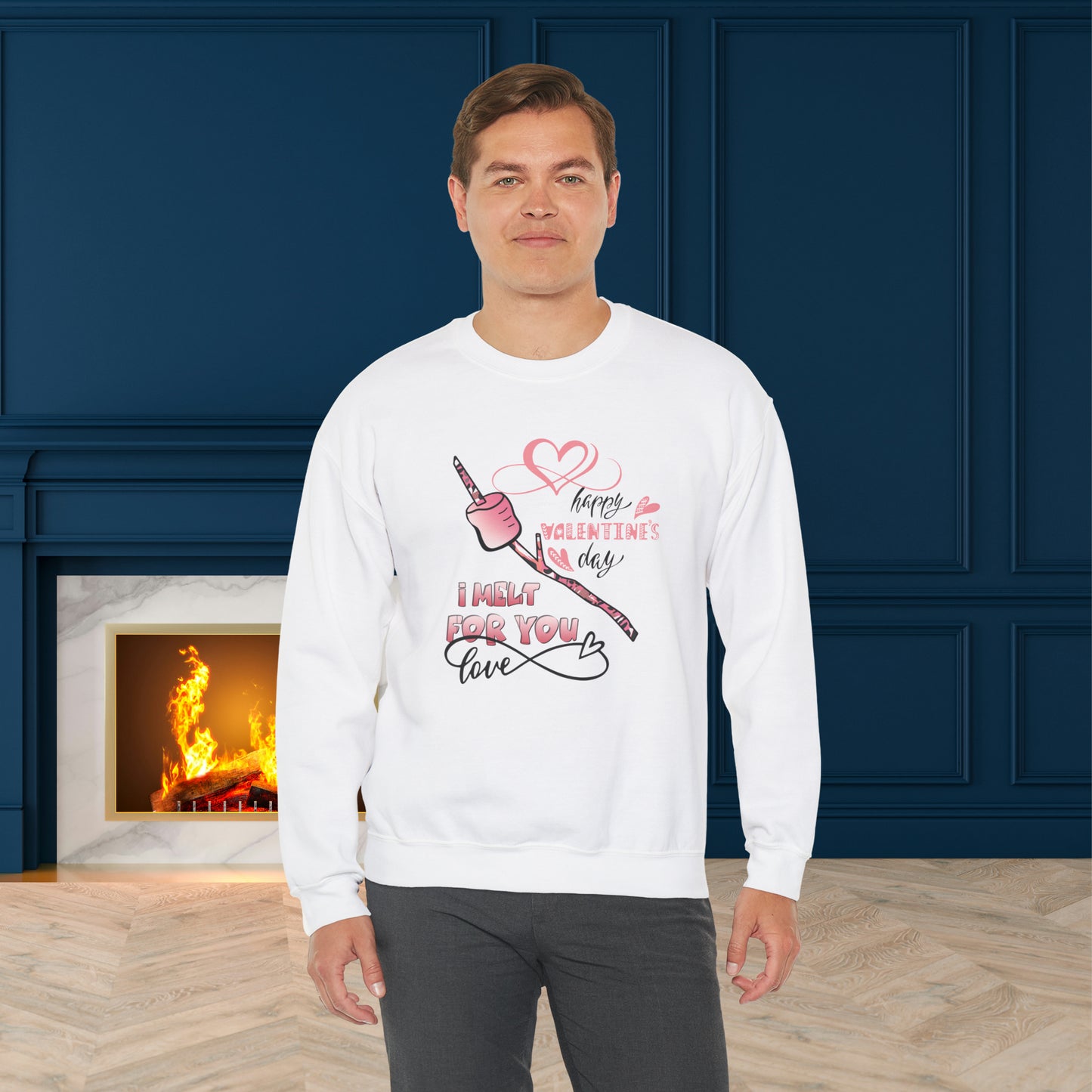 Happy valentines day Unisex Heavy Blend™ Crewneck Sweatshirt