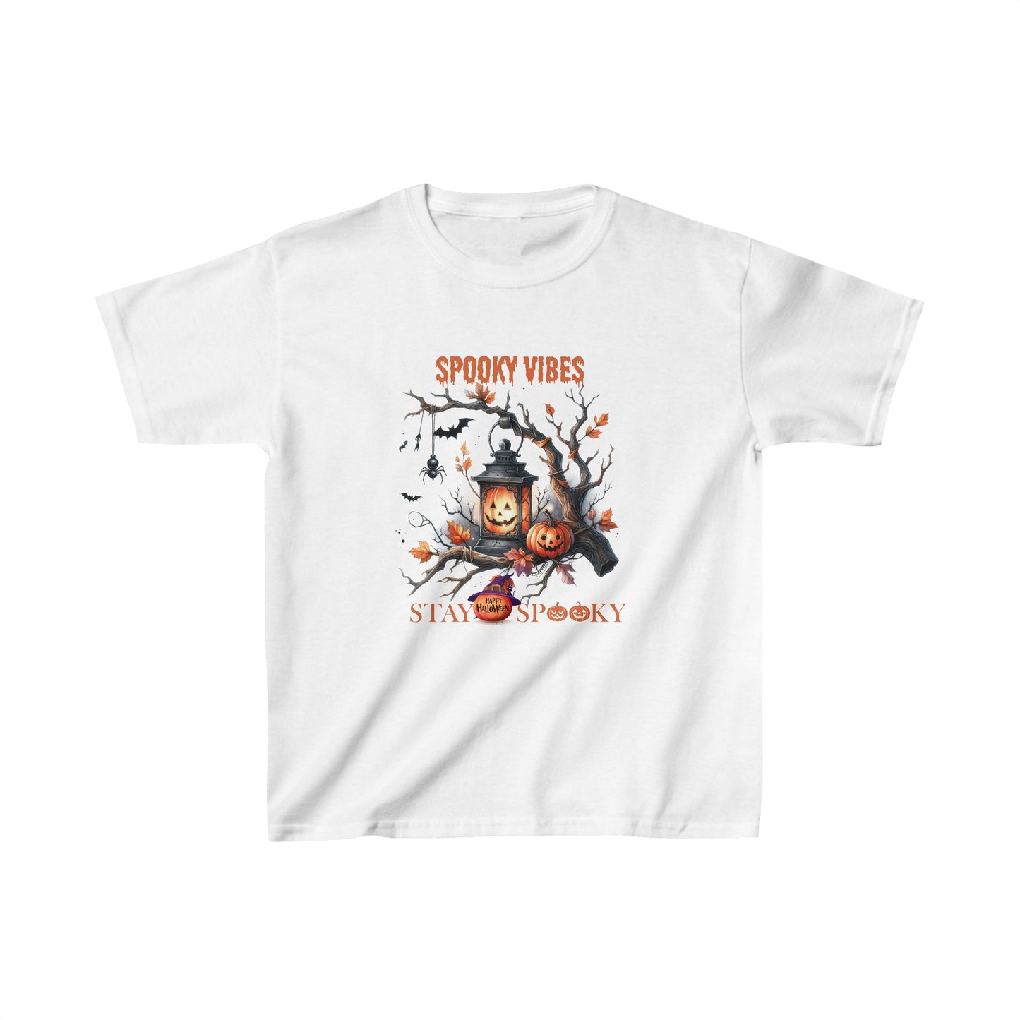 Spooky Vibes Halloween Kids Shirt, Stay Spooky Halloween Kids Heavy Cotton™ Tee, Spooky Season Kids Shirt, Spooky Vibes Shirt, Trick Or Treat Cotton T-Shirt.