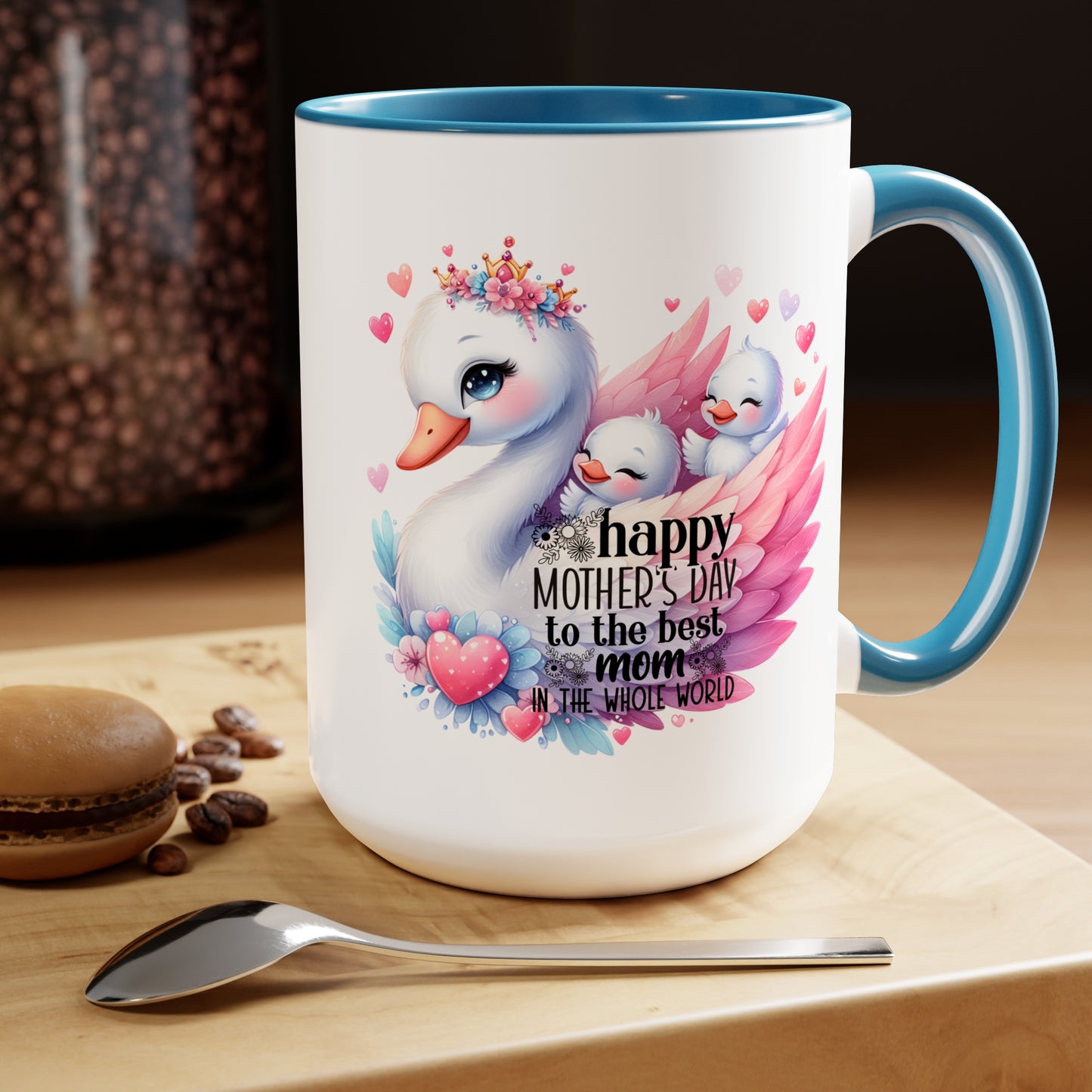 Happy Mother's dayTow-Tone Coffee Mug.15oz, Gift for mom, Mama's Coffee Mug