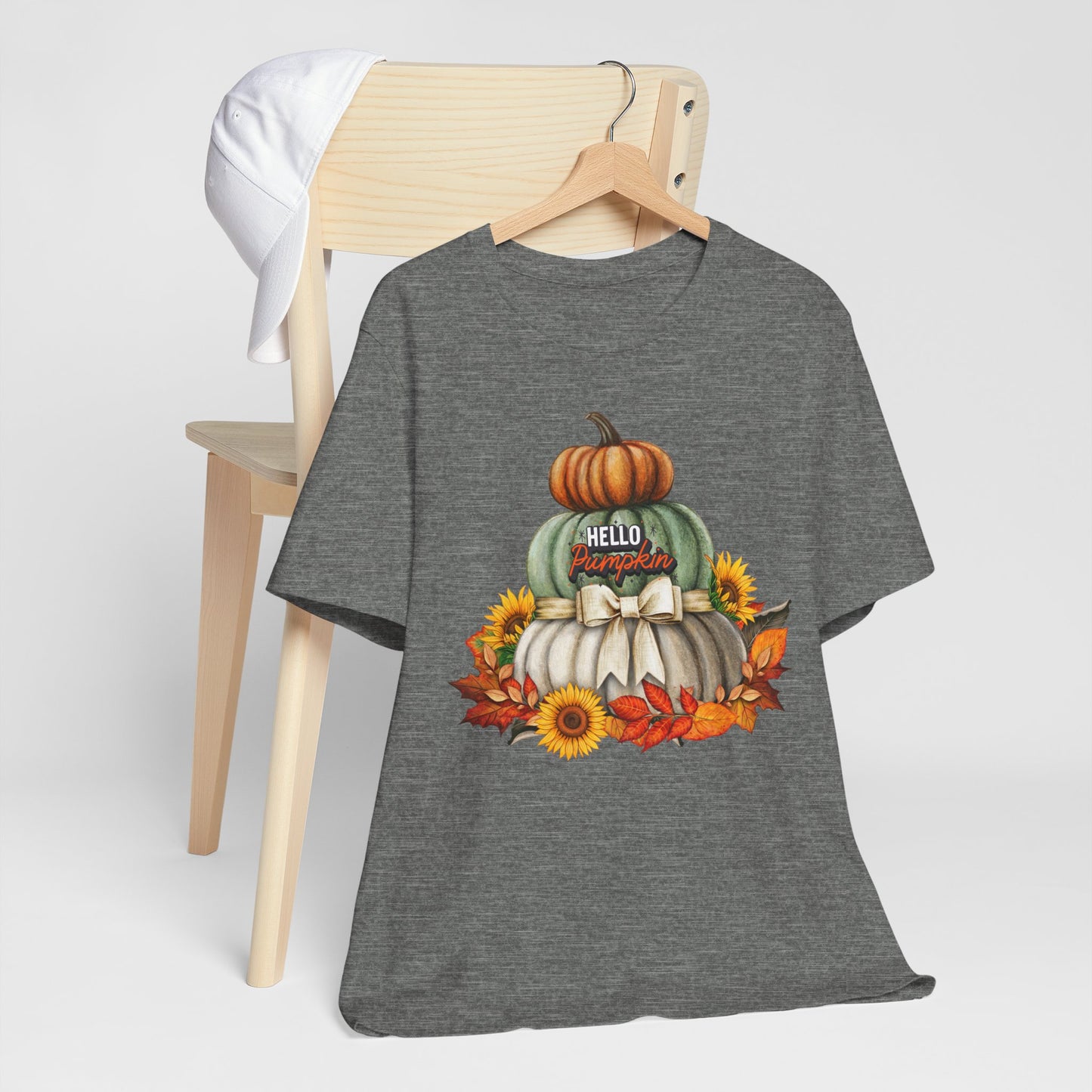 Hello Pumpkin Thanksgiving T-shirt, Happy thanksgiving 2024 T-shirt, Thanksgiving Gift,Turkey Shirt, Family Thanksgiving, Holiday Outfit.