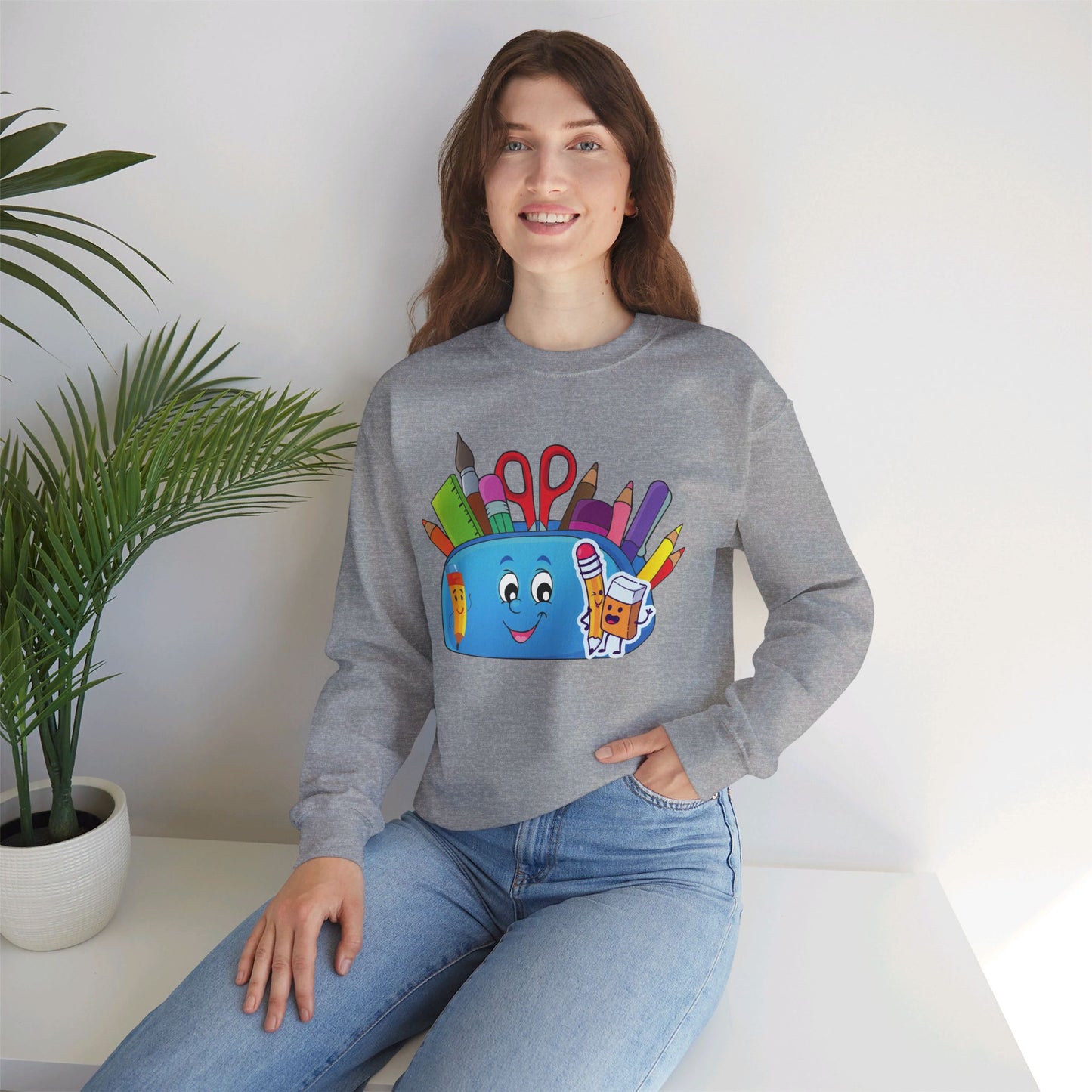 We Love Teachers Sweatshirt, Back To school unisex heavy blend crewneck sweatshirt, Teacher Back To school  Sweatshirt. First Day Vibes Sweatshirt.