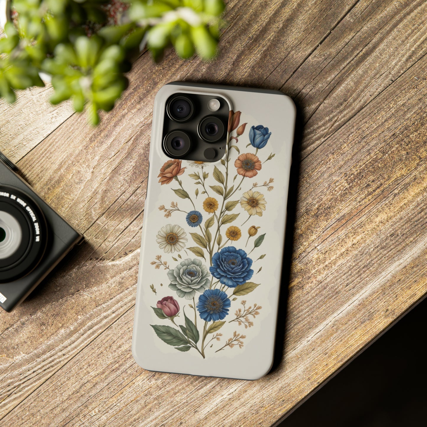 Vintage Floral painting iPhone 15 Phone Cases.