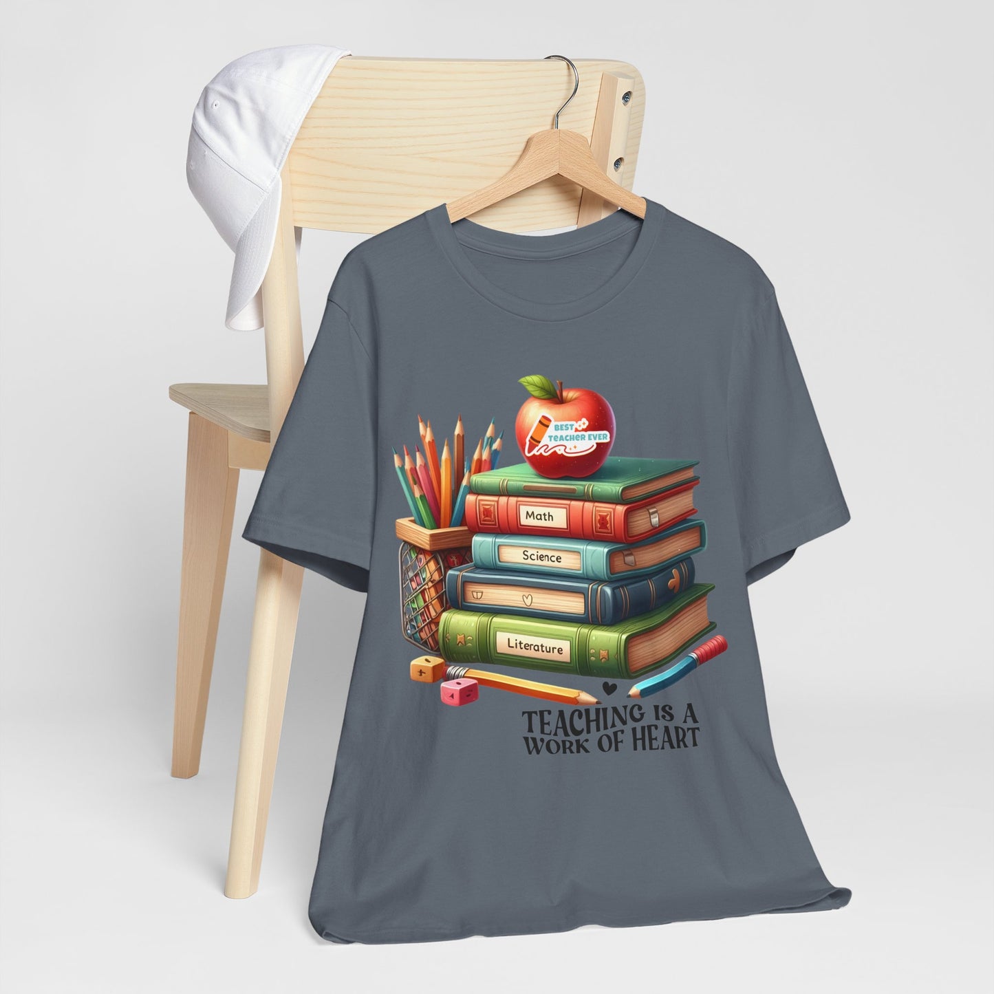 Teaching Is A Work Of Heart T-shirt, Hello Teacher T-Shirt, Back To School T-Shirt, Teach Love Inspire Teacher Shirt, Teacher Back To school unisex jersey short sleeve.First Day Vibes T-Shirt.