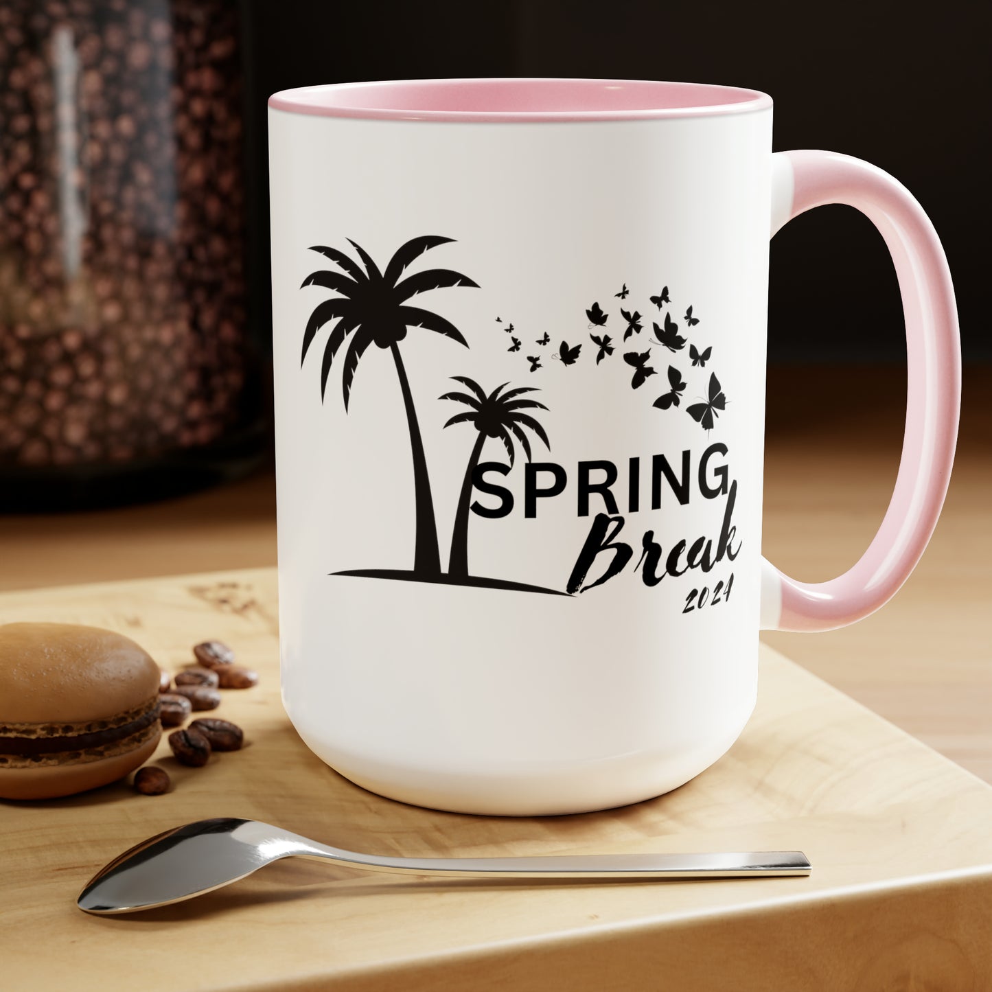 Spring Break 2024 Two-Tone Coffee Mugs, 15oz