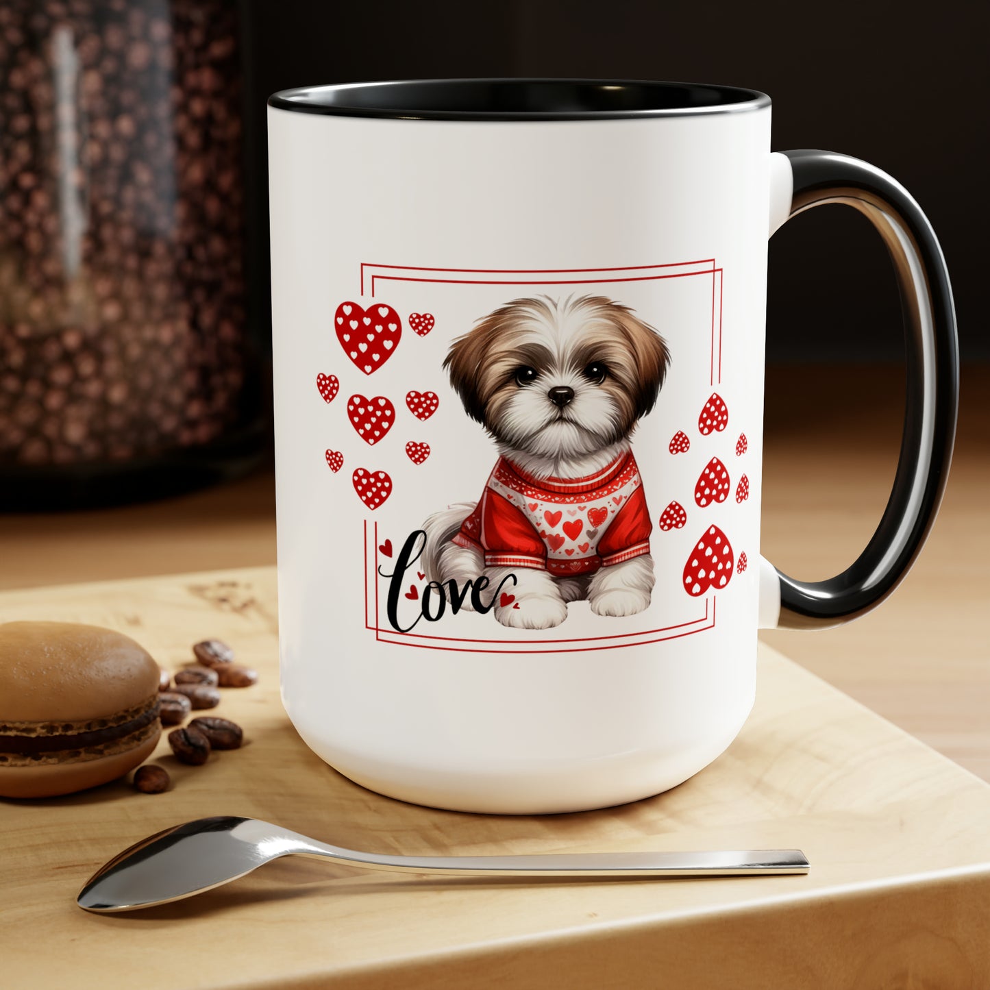 Happy valentines day Two-Tone Coffee Mugs, 15oz