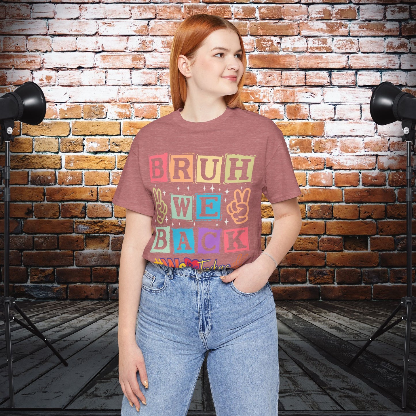 Bruh We Back T-Shirt, We Love Teachers T-Shirt, Back To School T-Shirt, Teach Love Inspire Teacher Shirt, Teacher Back To school unisex jersey short sleeve.First Day Vibes T-Shirt.