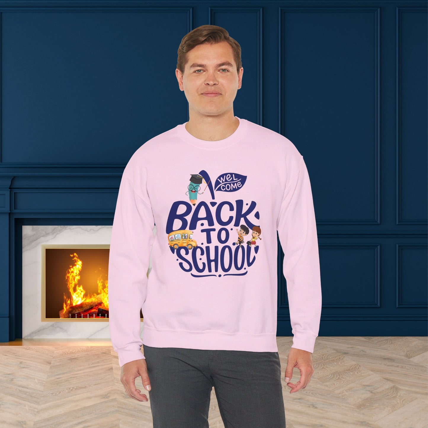 Back To school unisex heavy blend crewneck sweatshirt, We Love Teachers Sweatshirt,Teacher Back To school  Sweatshirt. First Day Vibes Sweatshirt.