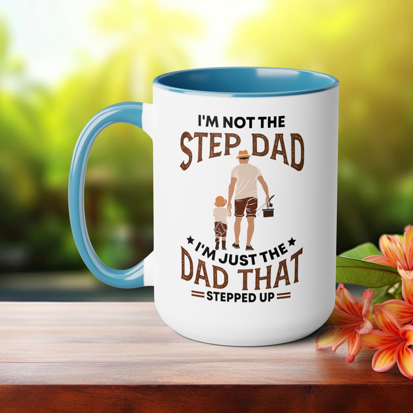 Happy father's dayTow-Tone Coffee Mug.15oz, Gift for Dad, Daddy's Coffee Mug