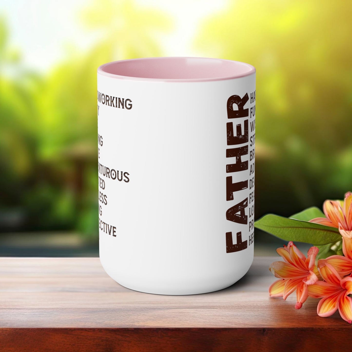 Happy father's dayTow-Tone Coffee Mug.15oz, Gift for Dad, Daddy's Coffee Mug