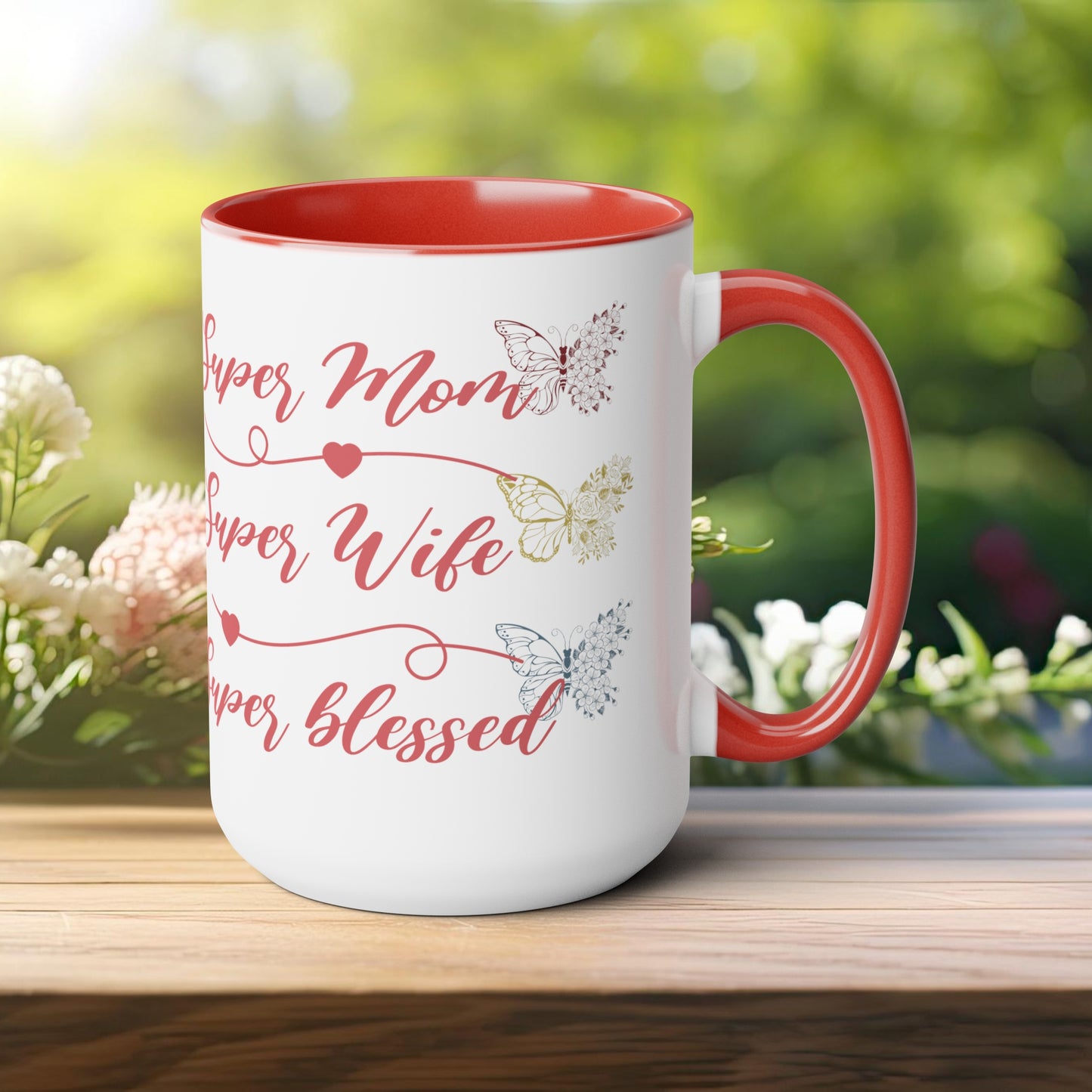 Happy Mother's dayTow-Tone Coffee Mug.15oz, Gift for mom, Mama's Coffee Mug