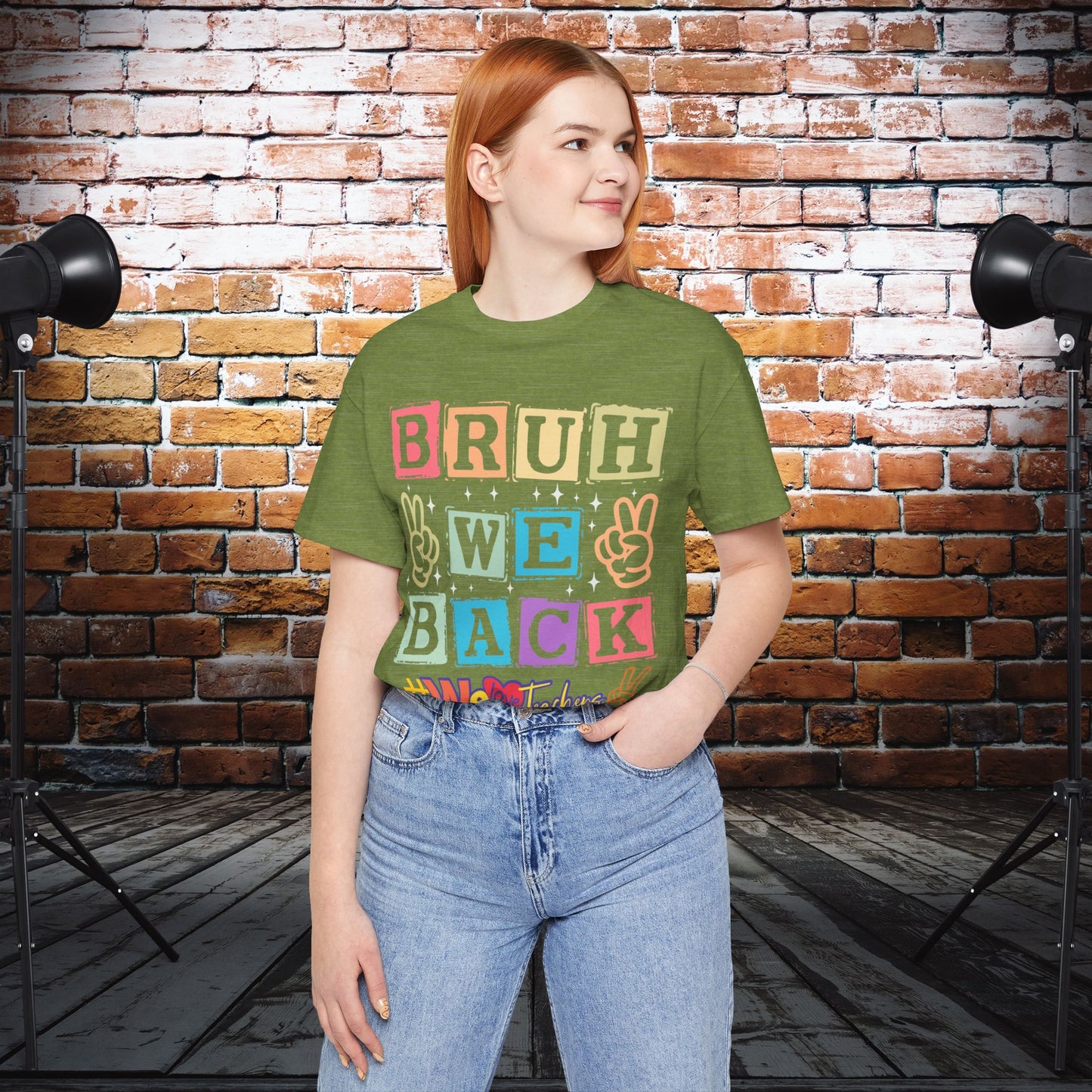 Bruh We Back T-Shirt, We Love Teachers T-Shirt, Back To School T-Shirt, Teach Love Inspire Teacher Shirt, Teacher Back To school unisex jersey short sleeve.First Day Vibes T-Shirt.