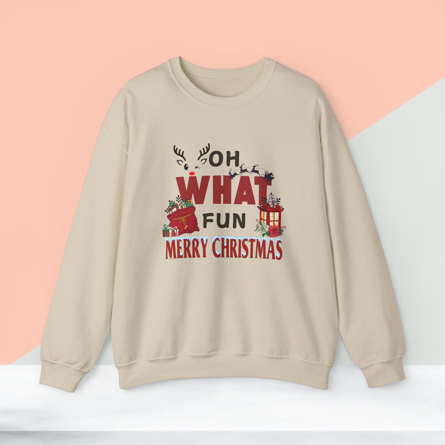 Oh What fun Christmas Sweatshirt - Unisex Heavy Blend, Merry Christmas, Festive, Christmas Gift, Crewneck, merry Christmas Sweatshirt, Christmas Sweatshirt  Christmas Gift, Festive Sweatshirt.