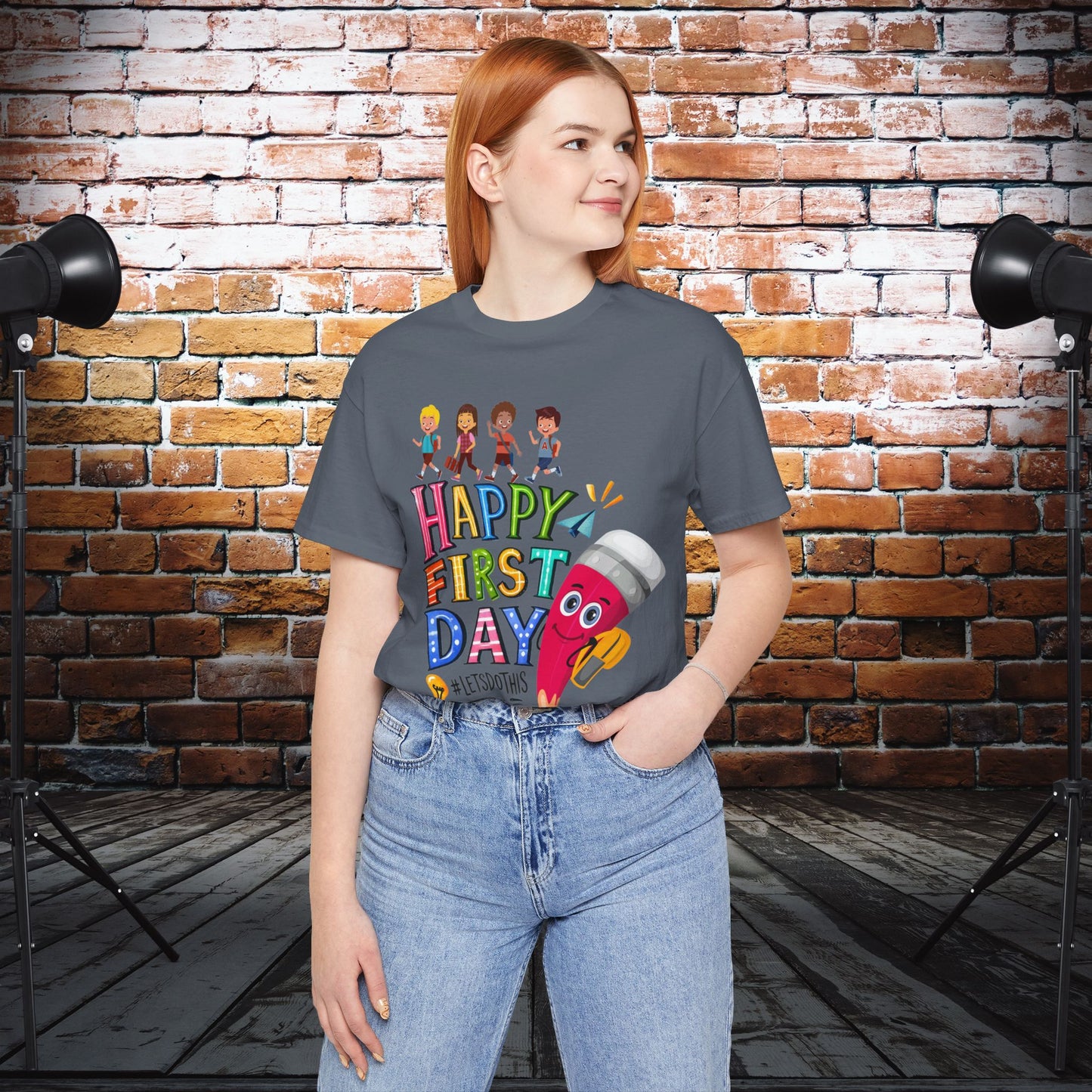 Happy First day T-Shirt, Hello Teacher T-Shirt, Back To School T-Shirt, Teach Love Inspire Teacher Shirt, Teacher Back To school unisex jersey short sleeve.First Day Vibes T-Shirt.