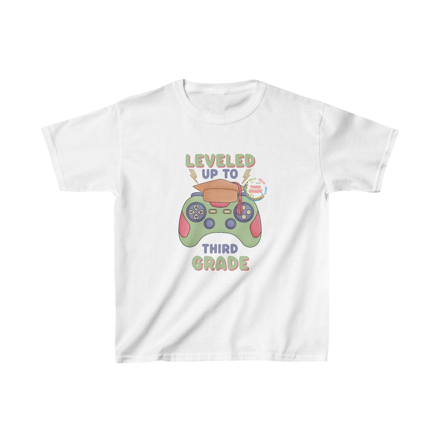 Leveled Upto Third Grade Back To School Kids Heavy Cotton™ Tee, First Grade Squad Back To School Kids Heavy Cotton™ Tee, Back to school Kids Shirt, 1st Day Of School Shirt, Back To School Cotton T-Shirt.