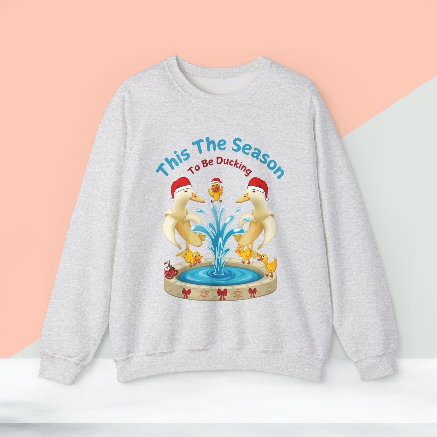 This The Season To Be Ducking Christmas Sweatshirt - Unisex Heavy Blend, Merry Christmas, Festive, Christmas Gift, Crewneck, merry Christmas Sweatshirt, Christmas Sweatshirt  Christmas Gift, Festive Sweatshirt.