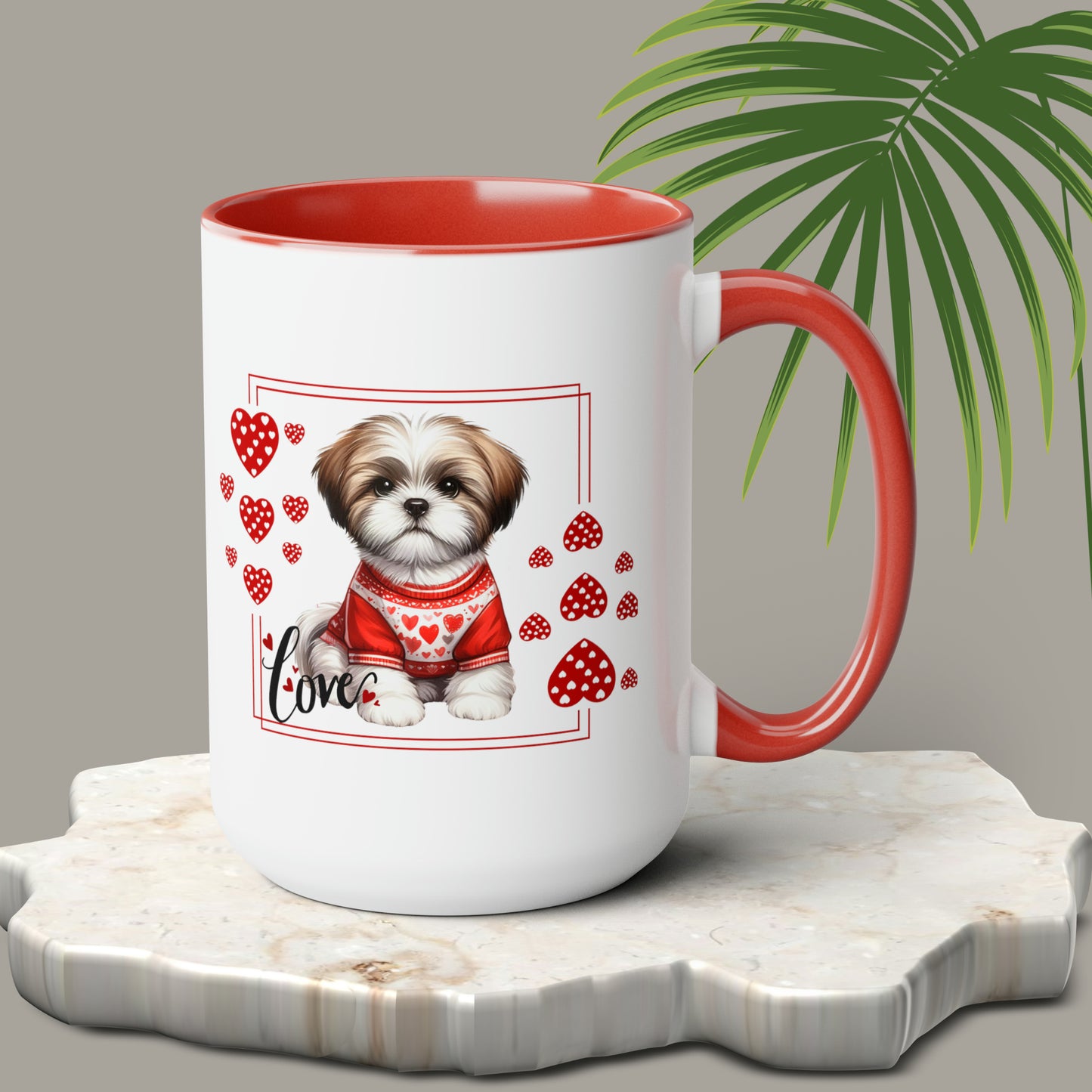 Happy valentines day Two-Tone Coffee Mugs, 15oz