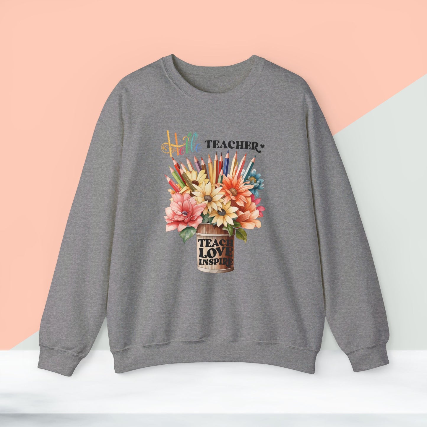 We Love Teachers Sweatshirt, Back To school unisex heavy blend crewneck sweatshirt, Teacher Back To school  Sweatshirt. First Day Vibes Sweatshirt.