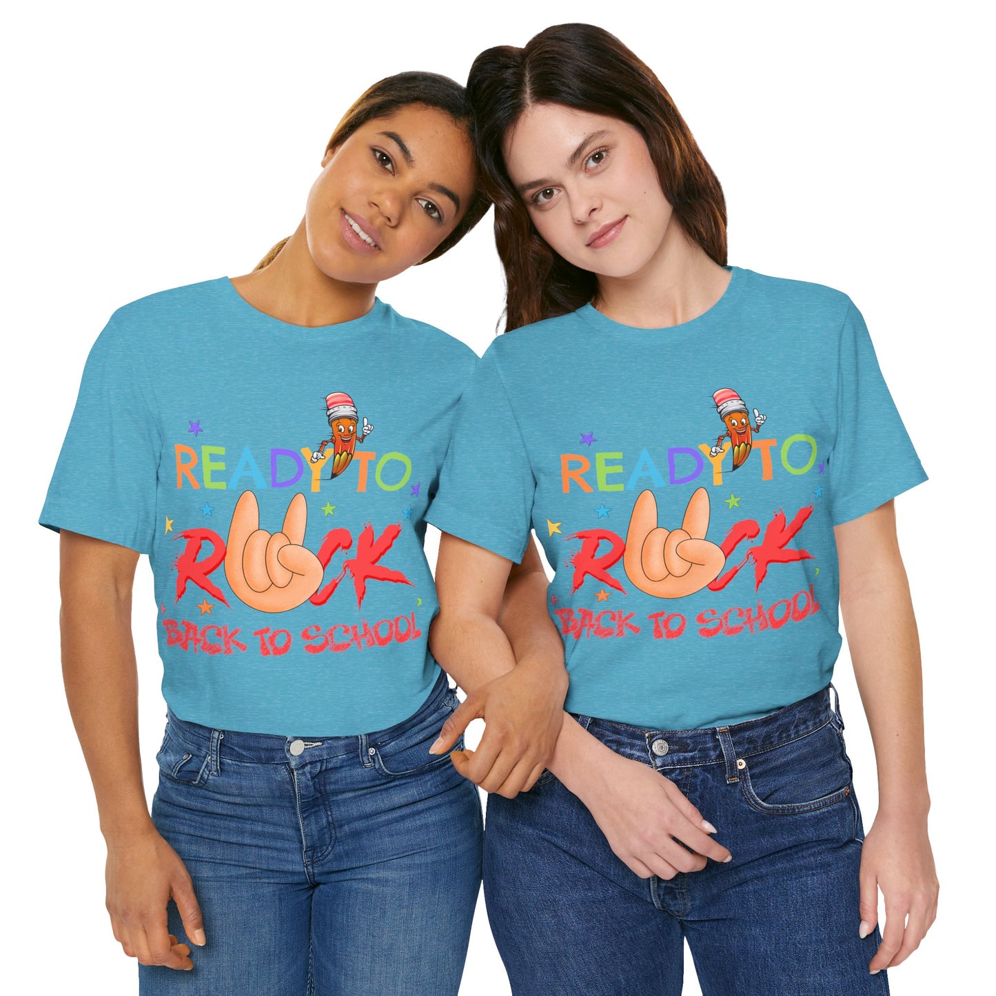 Ready To Rock T-Shirt, Back To School T-Shirt, Teach Love Inspire Teacher Shirt, Teacher Back To school unisex jersey short sleeve.First Day Vibes T-Shirt.