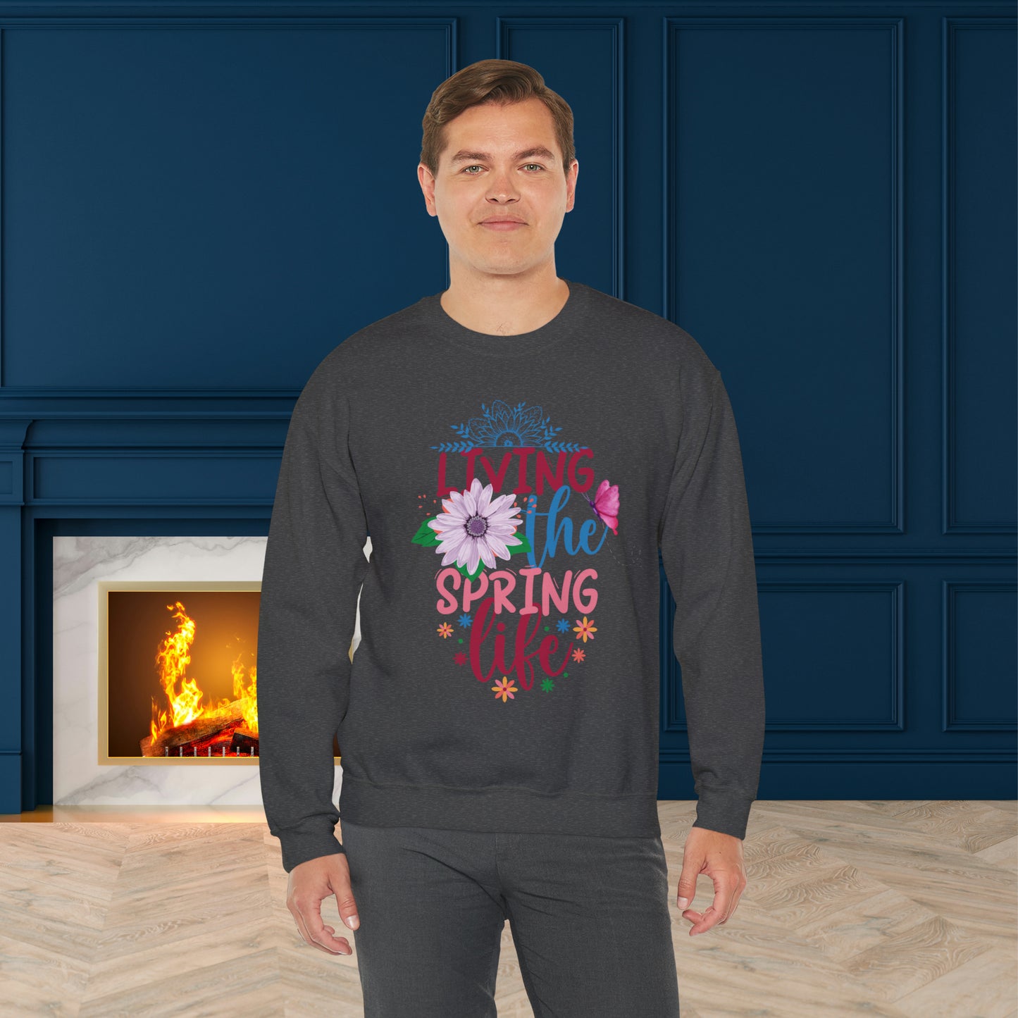 Living The Spring Time Unisex Crewneck Sweatshirt