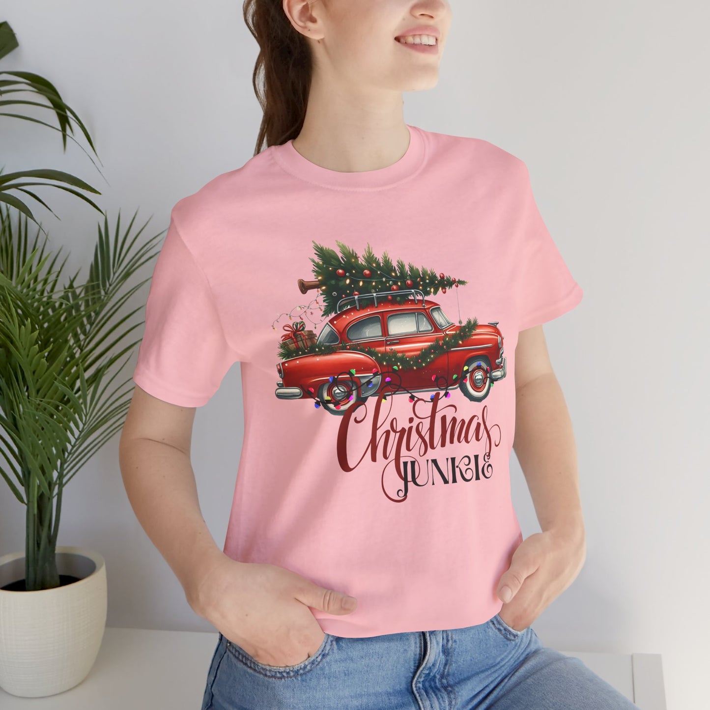 Christmas Junkie Christmas Unisex Tee, Christmas Shirt, Christmas Outfit, Merry Christmas T-shirt, Merry Christmas 2024 T-shirt, Christmas Gift, Family Holiday Outfit.