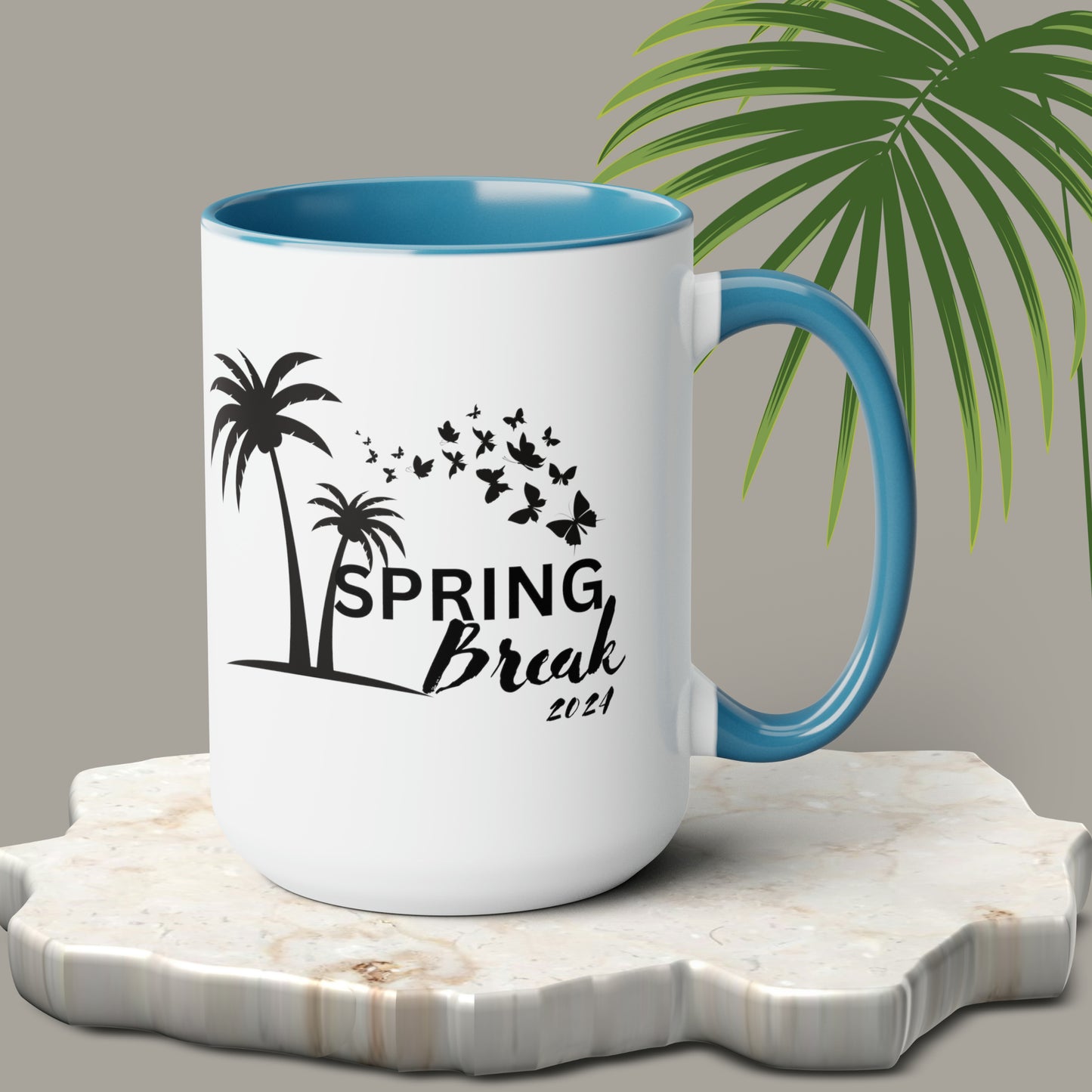 Spring Break 2024 Two-Tone Coffee Mugs, 15oz