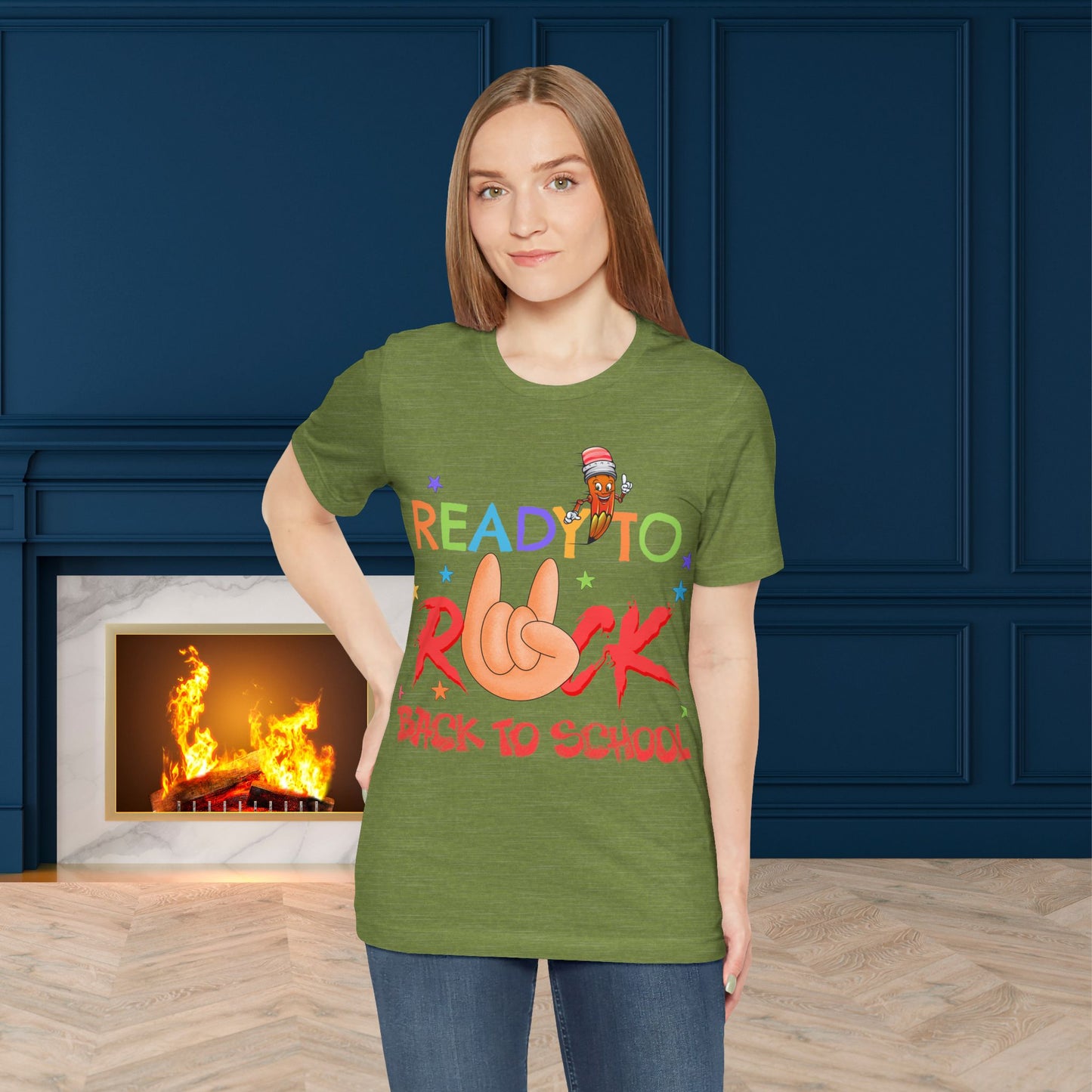 Ready To Rock T-Shirt, Back To School T-Shirt, Teach Love Inspire Teacher Shirt, Teacher Back To school unisex jersey short sleeve.First Day Vibes T-Shirt.