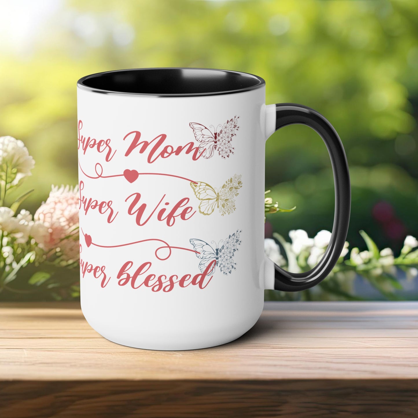 Happy Mother's dayTow-Tone Coffee Mug.15oz, Gift for mom, Mama's Coffee Mug