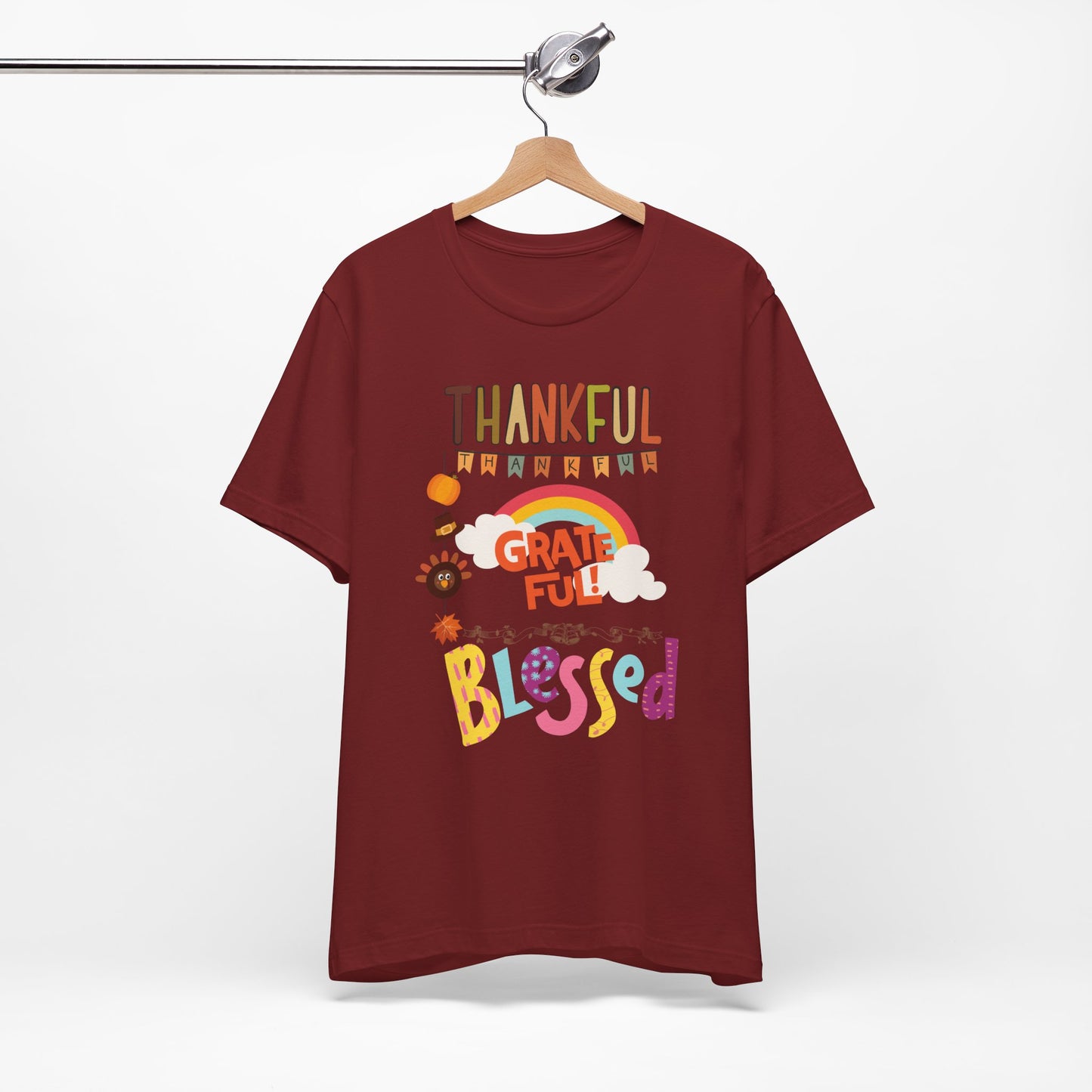 Thankful Grateful Blessed T-shirt, Happy Thanksgiving T-shirt, Happy thanksgiving 2024 T-shirt, Thanksgiving Gift,Turkey Shirt, Family Thanksgiving, Holiday Outfit.