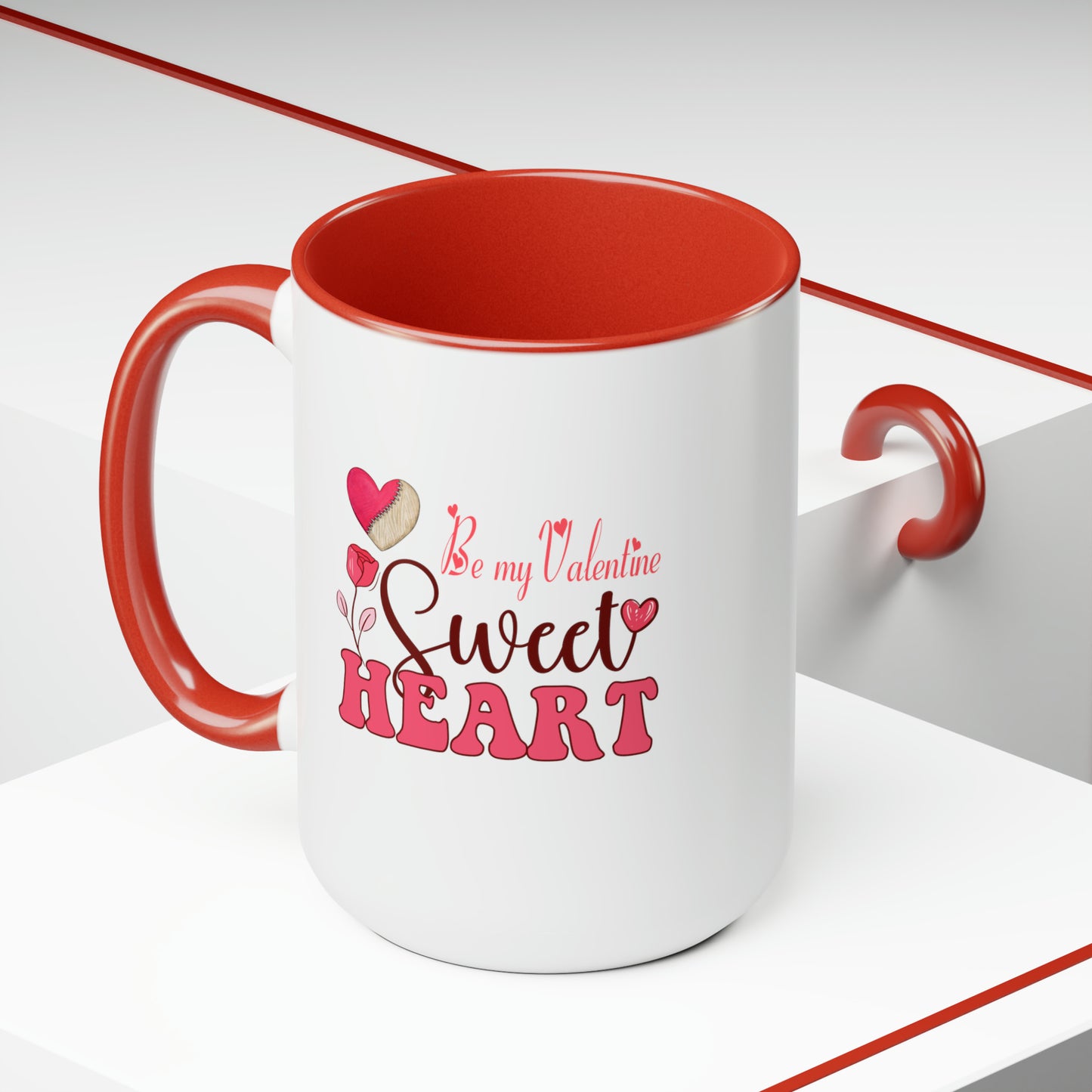 Happy valentines day Two-Tone Coffee Mugs, 15oz