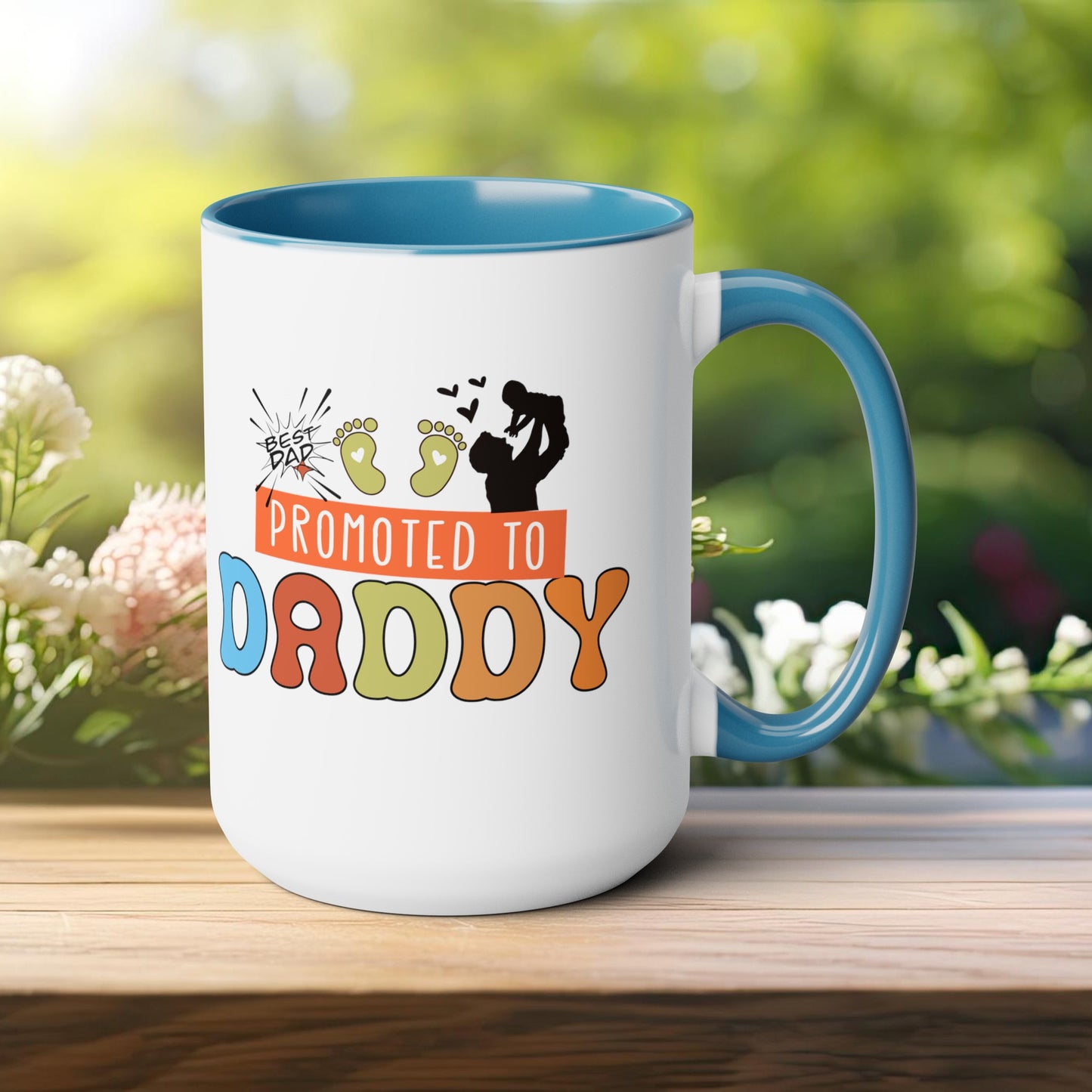 Happy father's dayTow-Tone Coffee Mug.15oz, Gift for Dad, Daddy's Coffee Mug